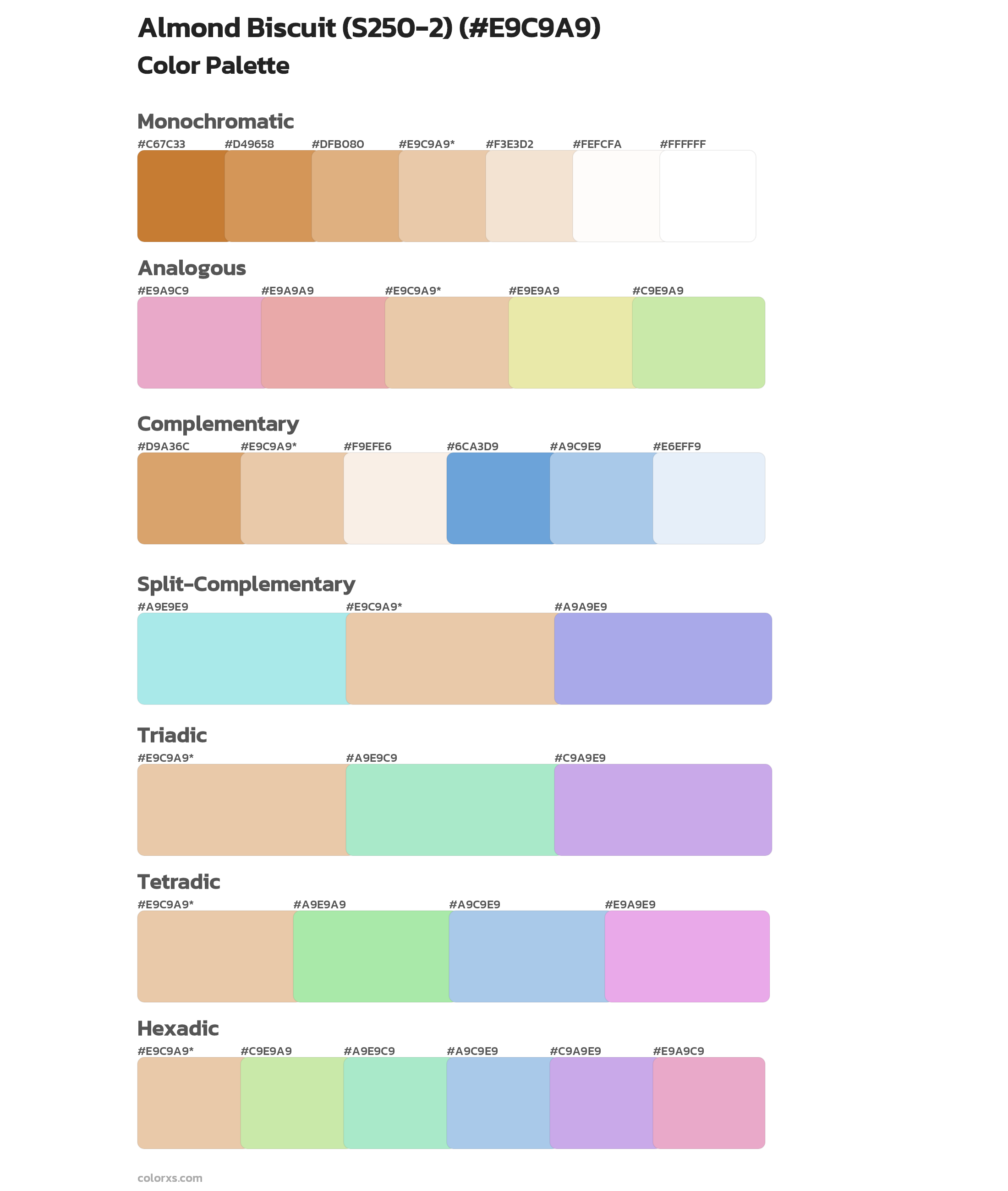 Almond Biscuit (S250-2) Color Scheme Palettes