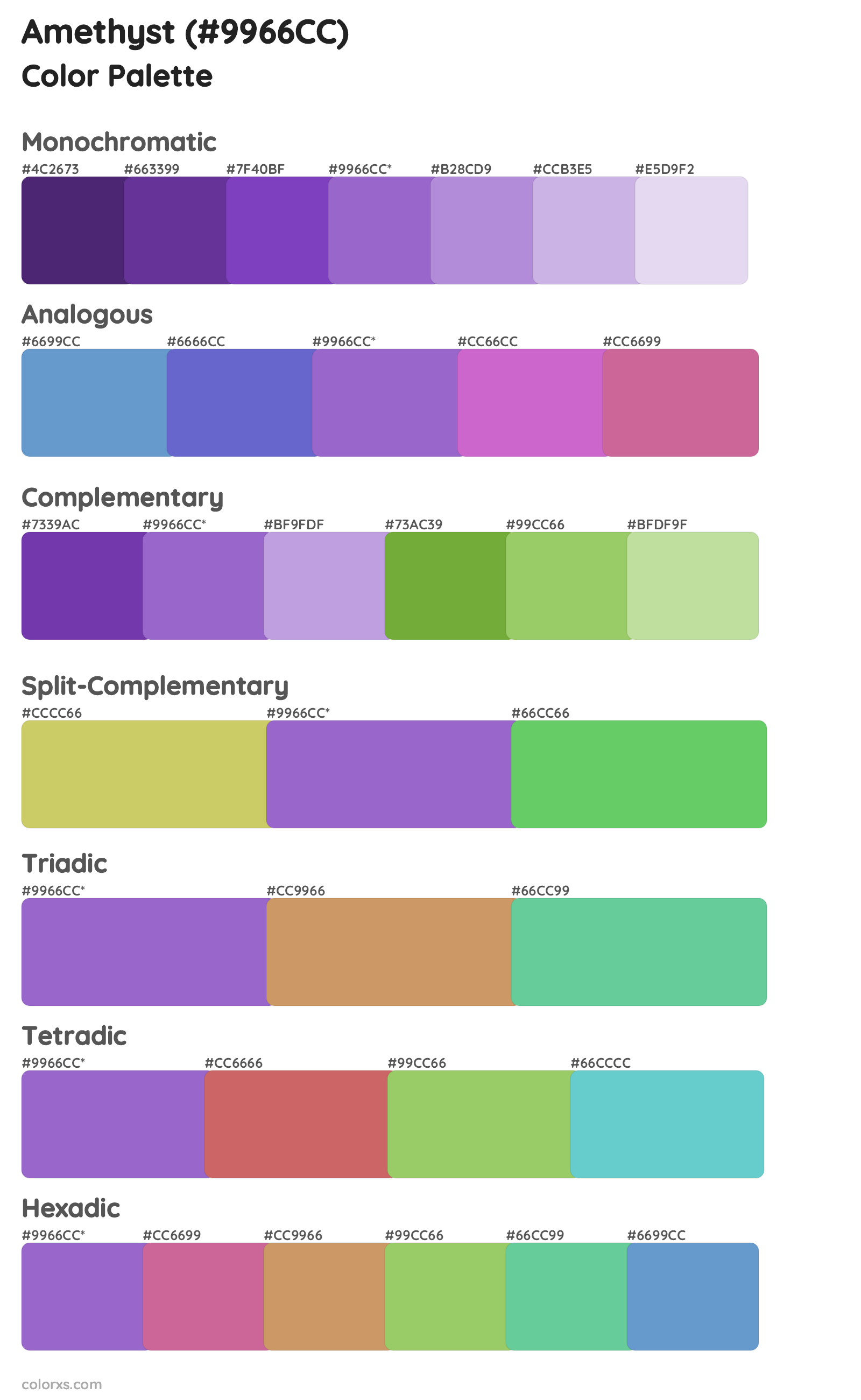 Amethyst Color Scheme Palettes