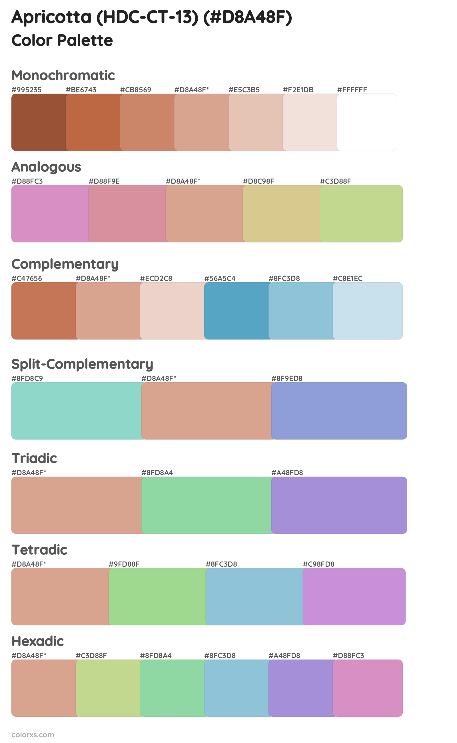 Apricotta (HDC-CT-13) Color Scheme Palettes