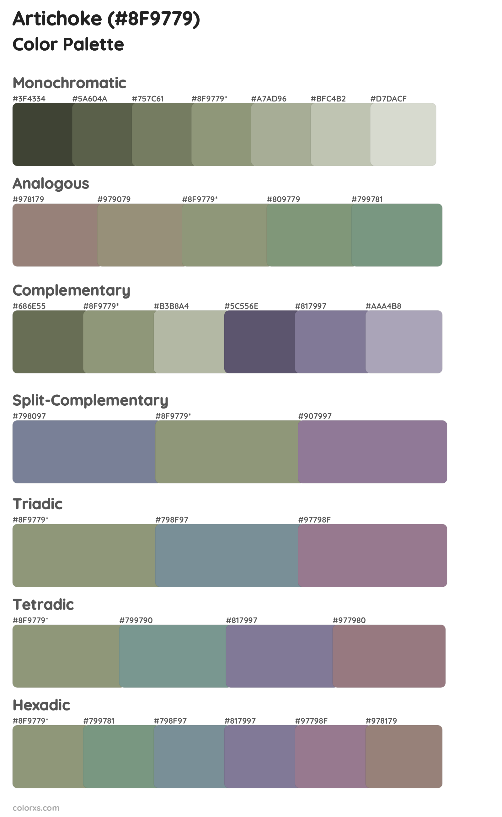 Artichoke Color Scheme Palettes