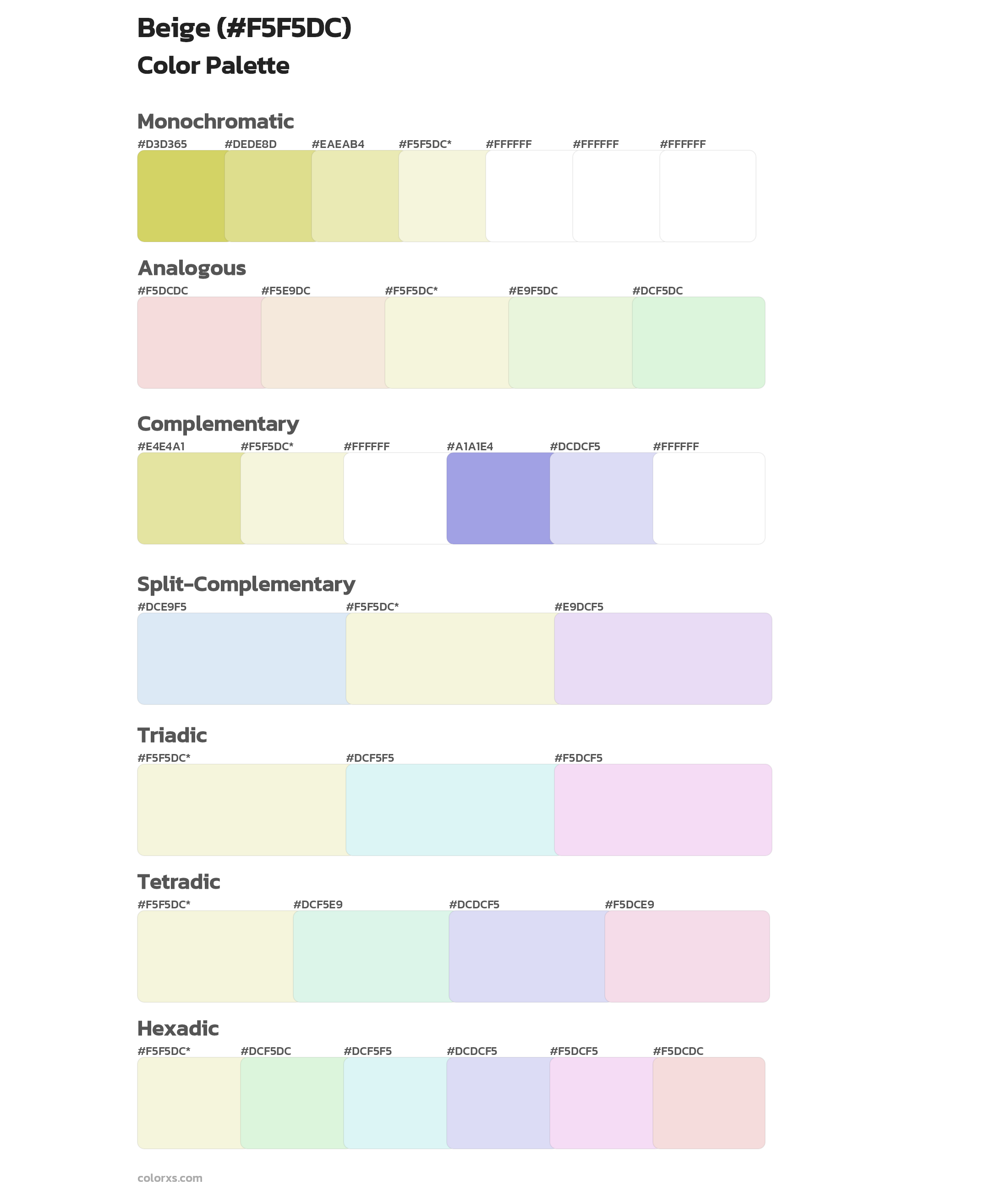 Beige Color Scheme Palettes