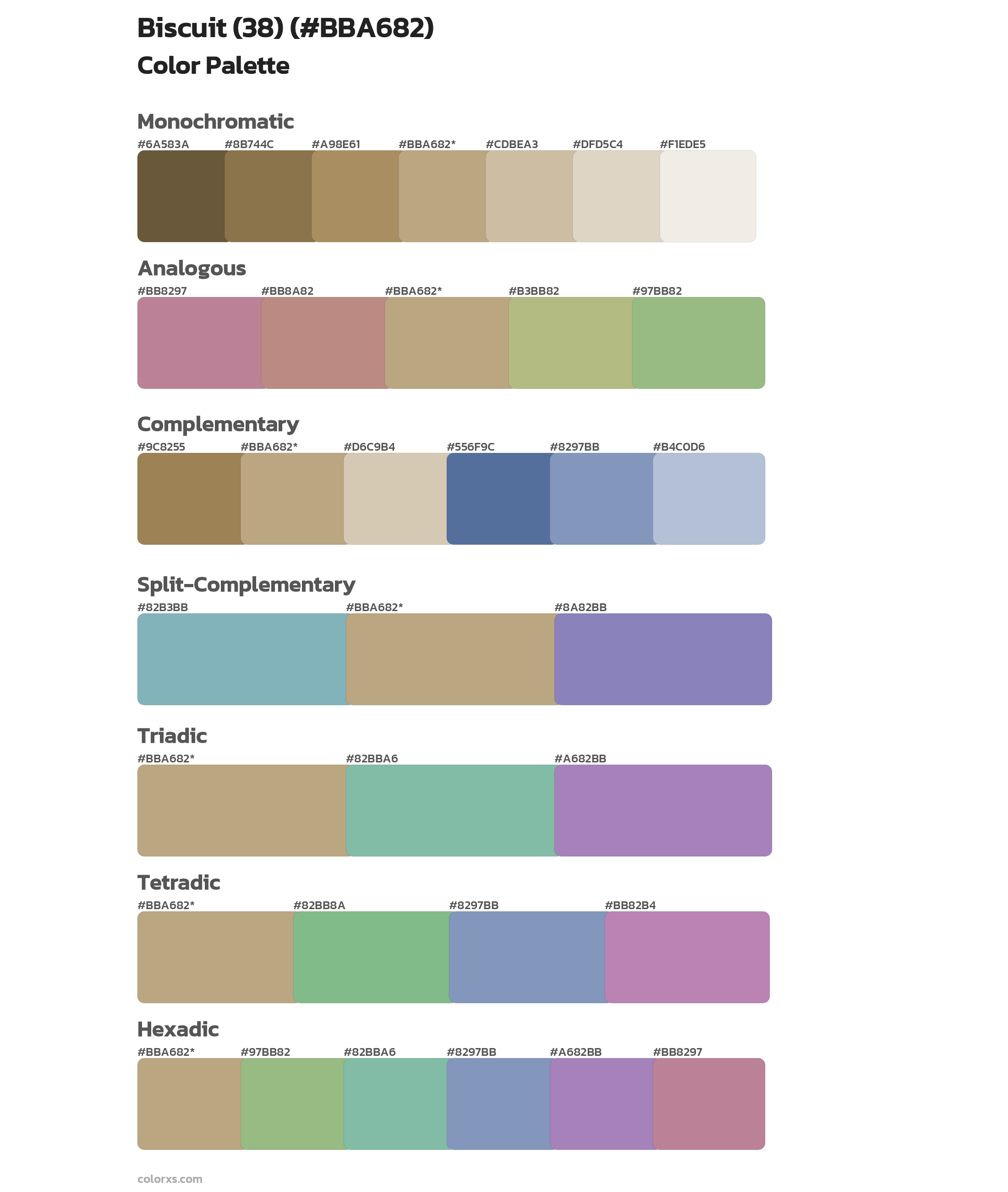 Biscuit (38) Color Scheme Palettes