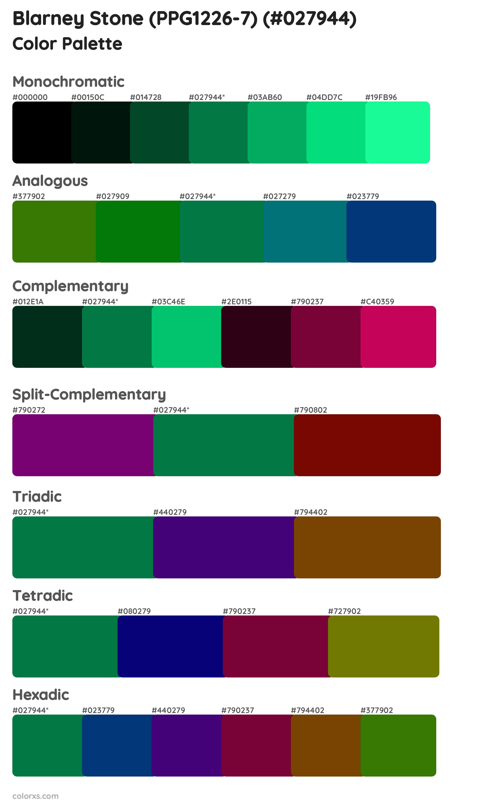 Blarney Stone (PPG1226-7) Color Scheme Palettes