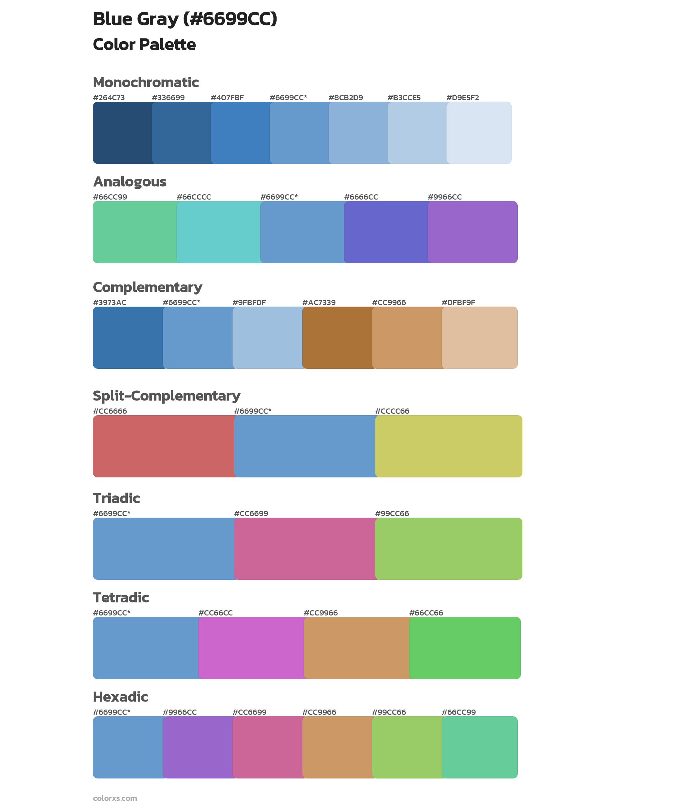 Blue Gray Color Scheme Palettes