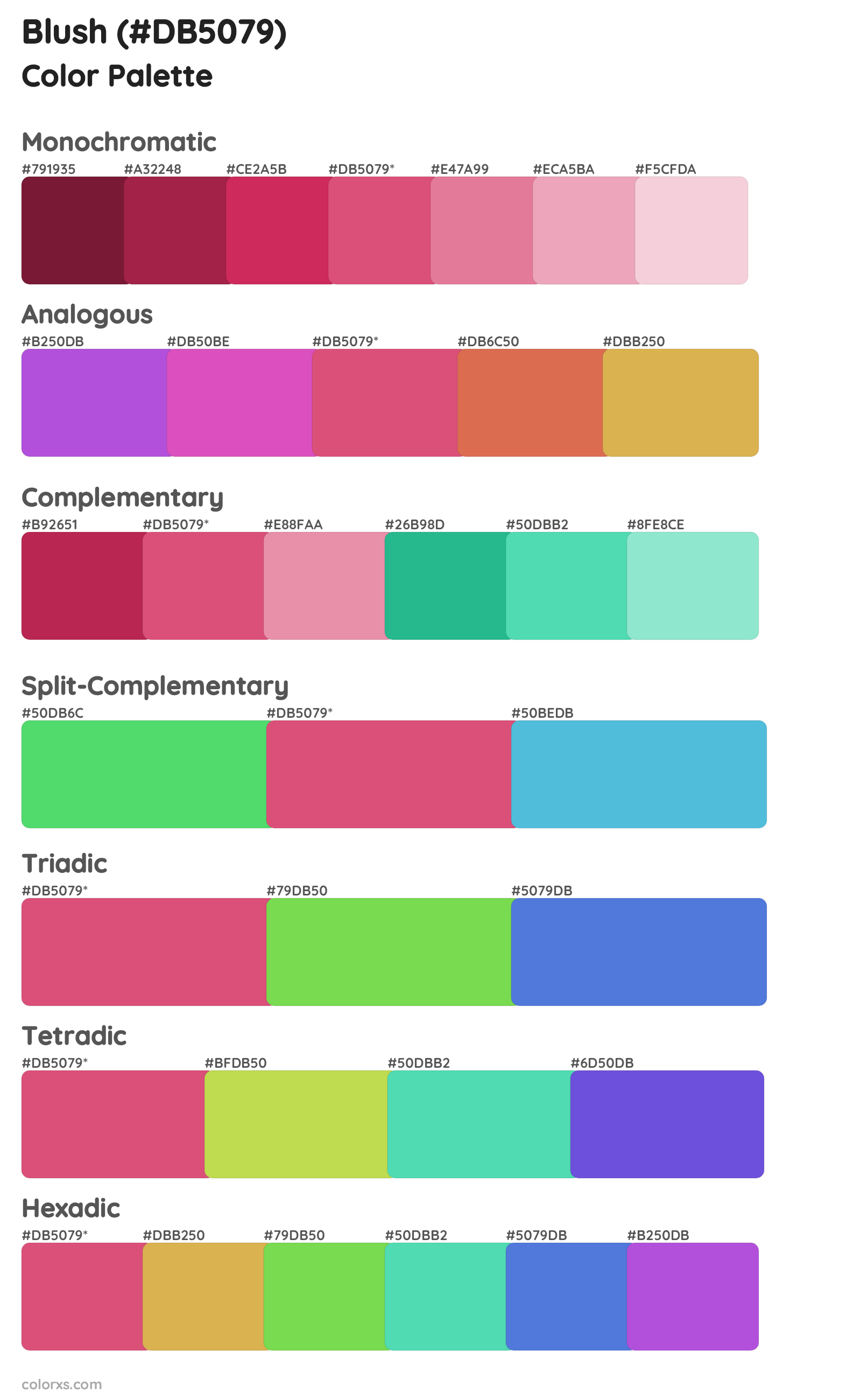 Blush Color Scheme Palettes