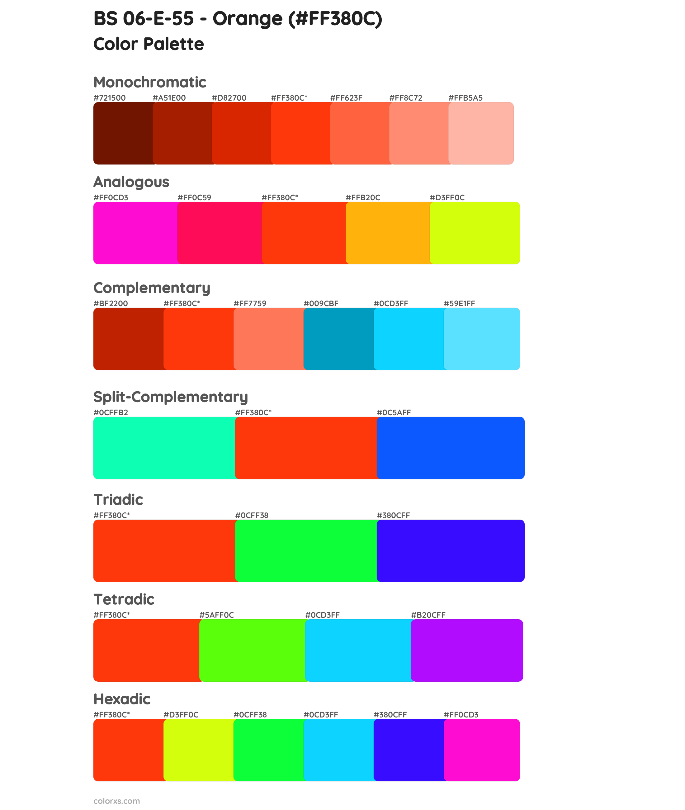 BS 06-E-55 - Orange Color Scheme Palettes