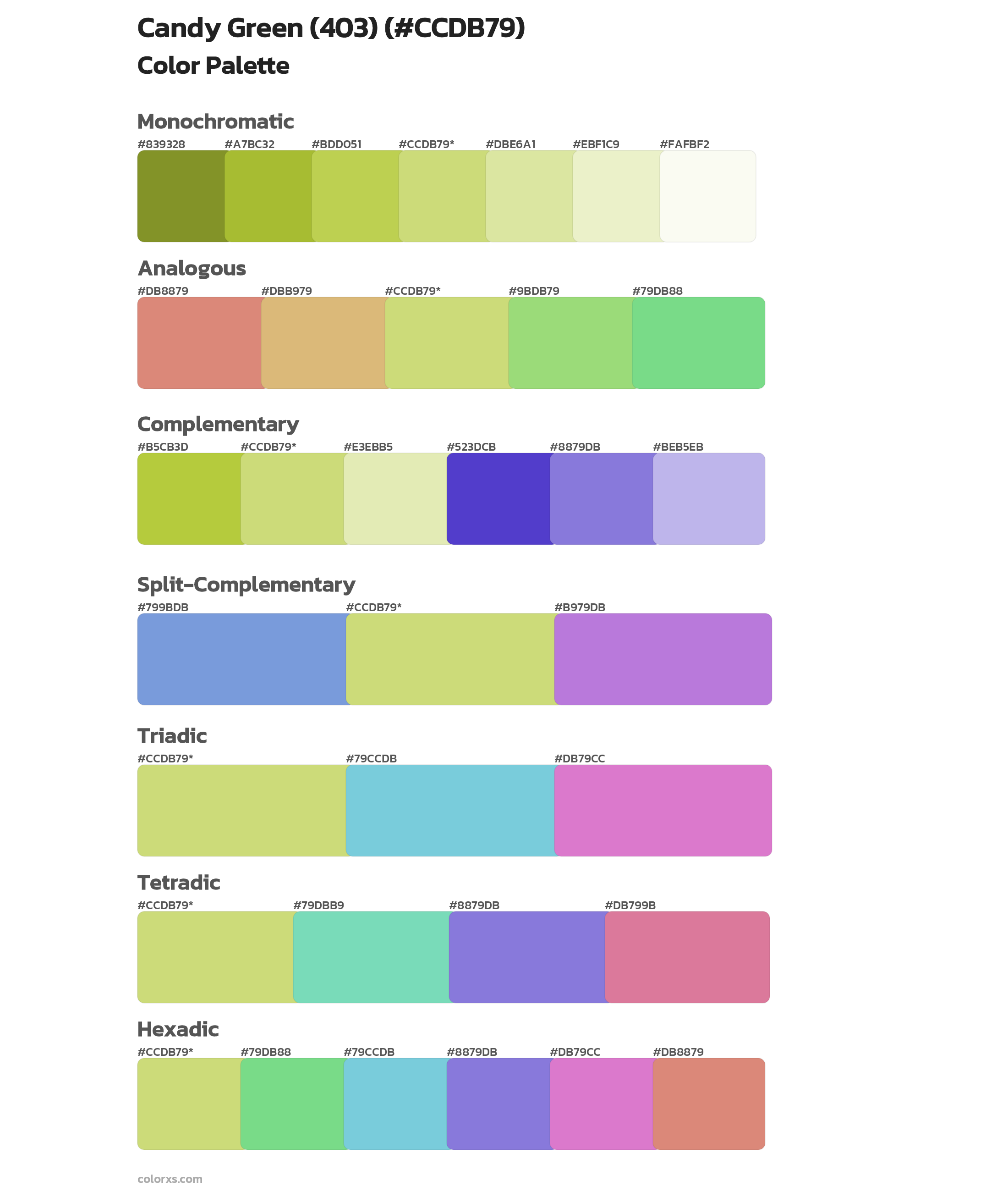 Candy Green (403) Color Scheme Palettes