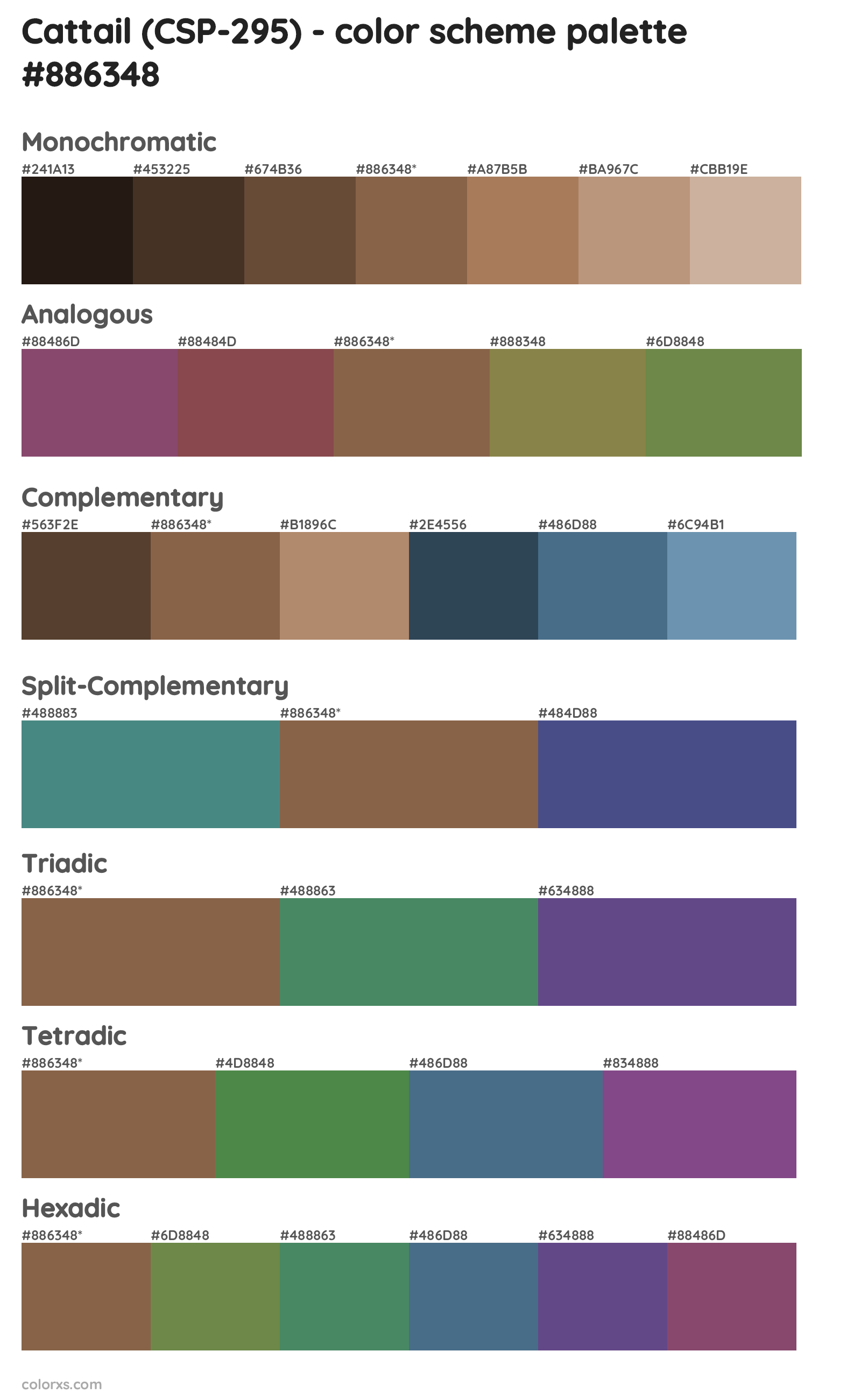 Cattail (CSP-295) Color Scheme Palettes