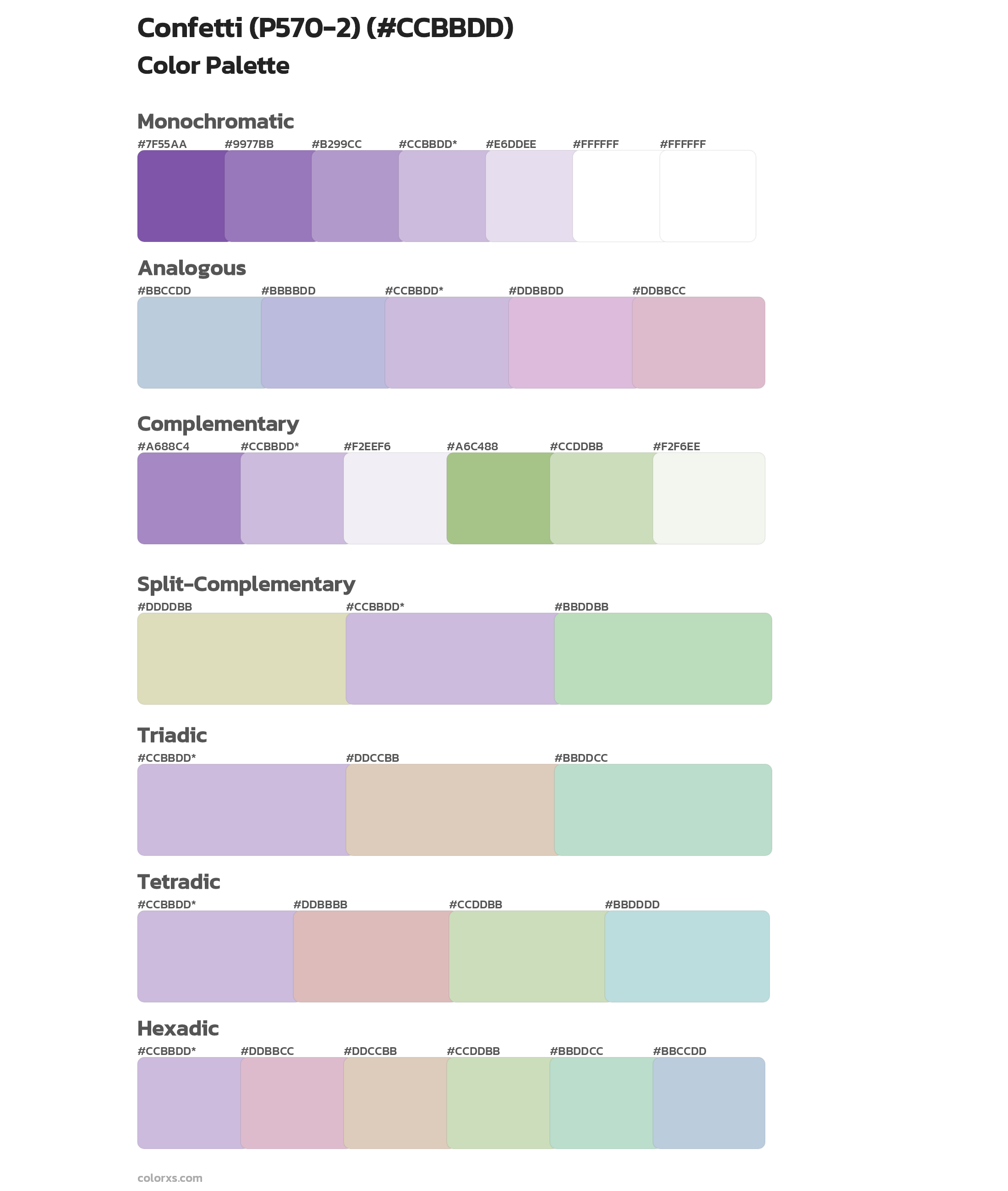 Confetti (P570-2) Color Scheme Palettes