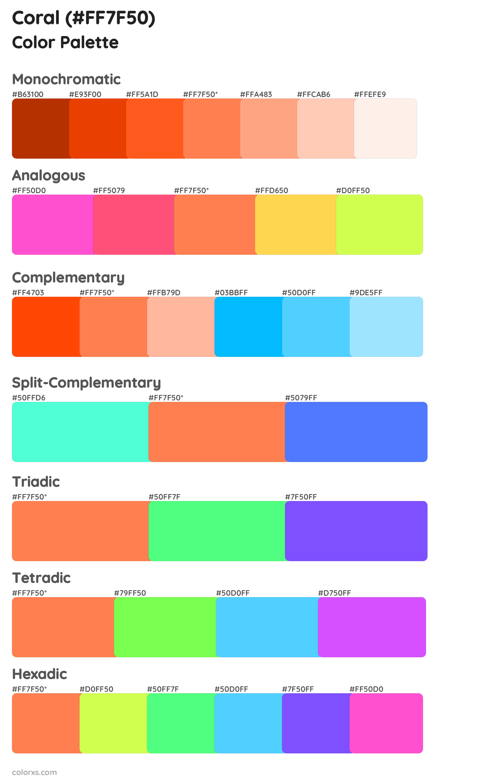 Coral Color Scheme Palettes