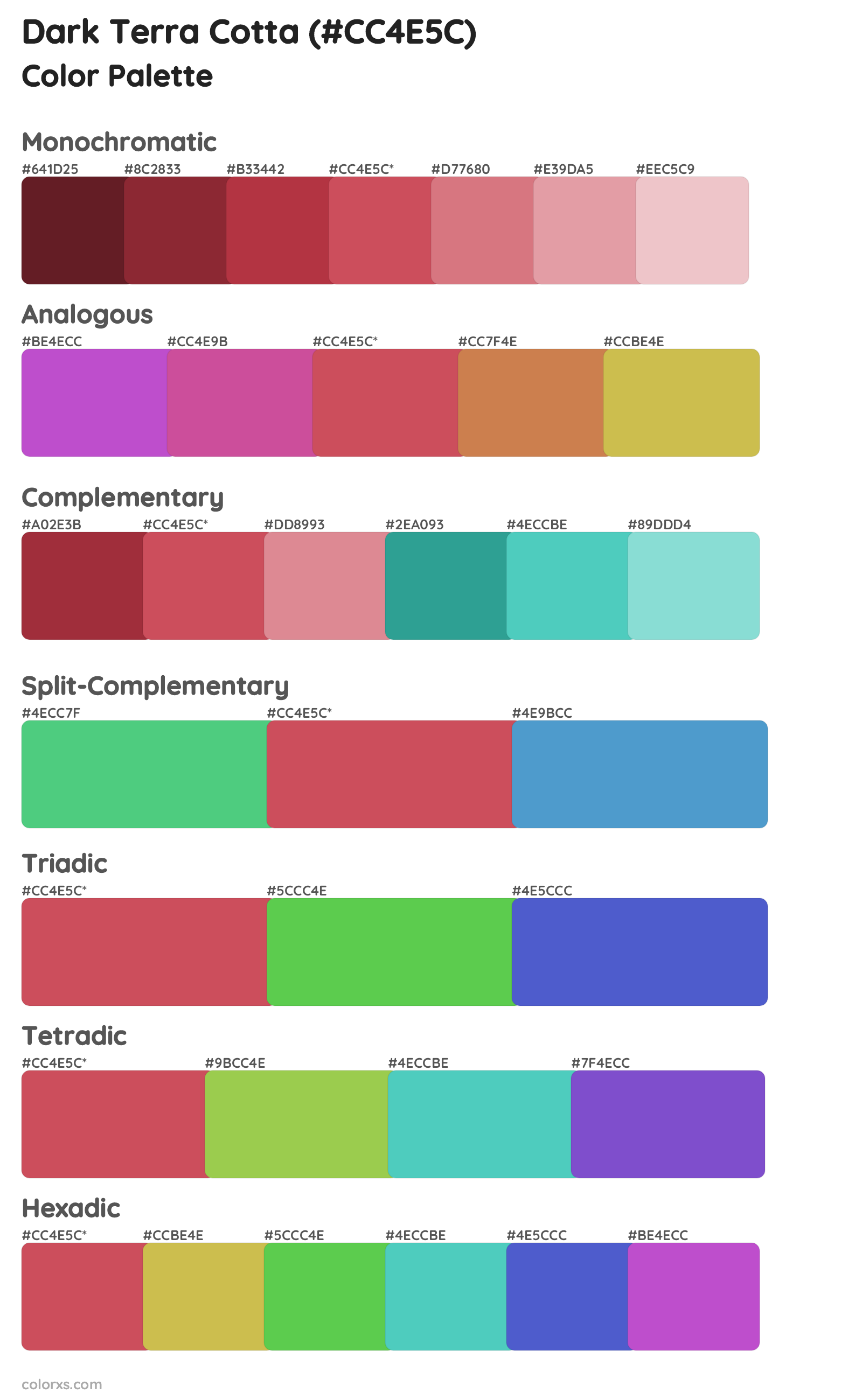 Dark Terra Cotta Color Scheme Palettes