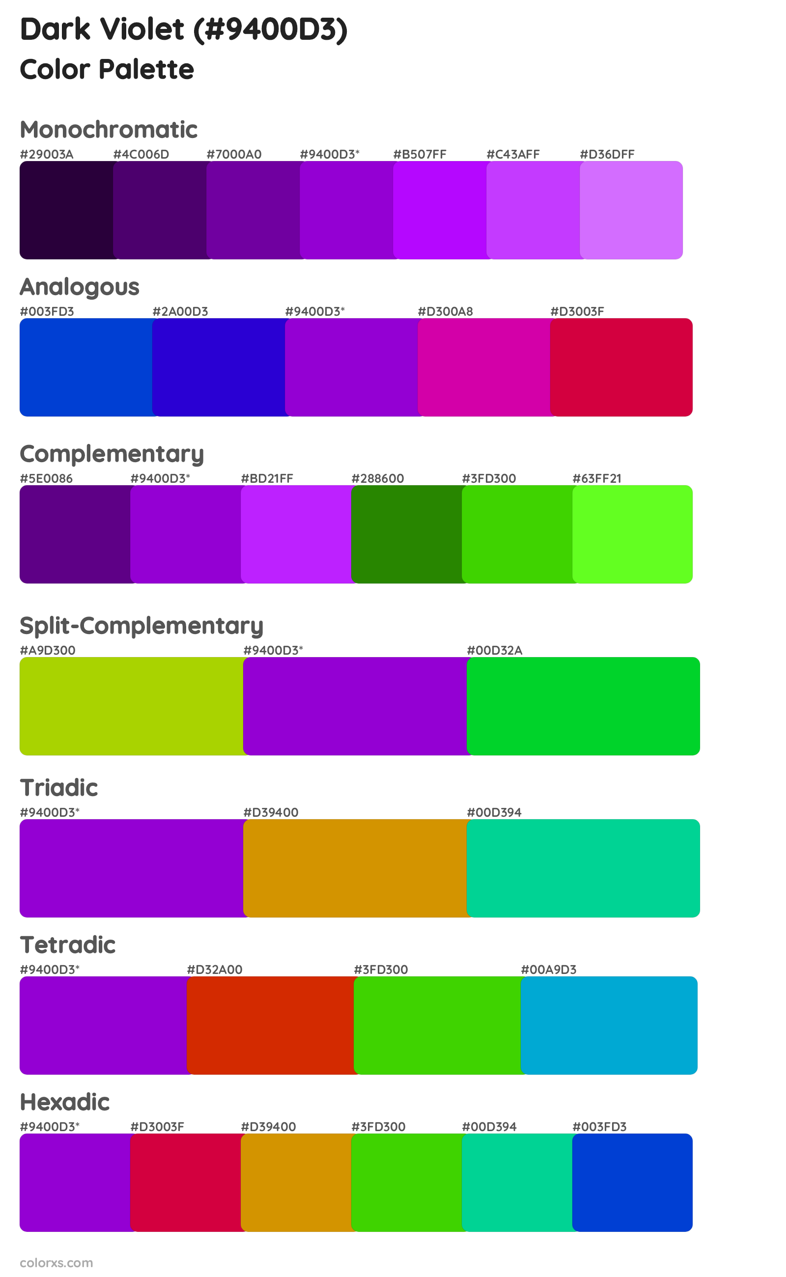 Dark Violet Color Scheme Palettes