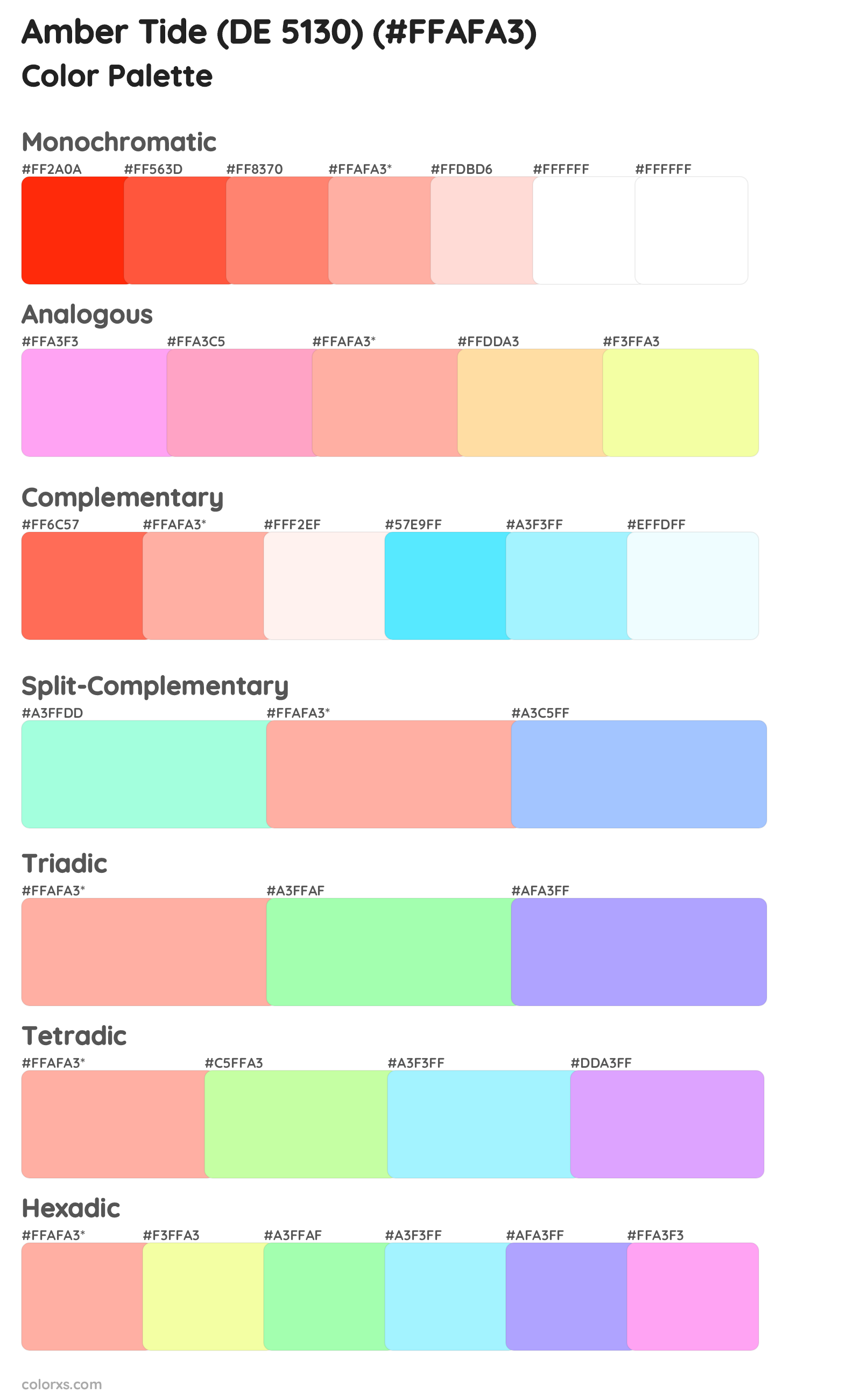 Amber Tide (DE 5130) Color Scheme Palettes