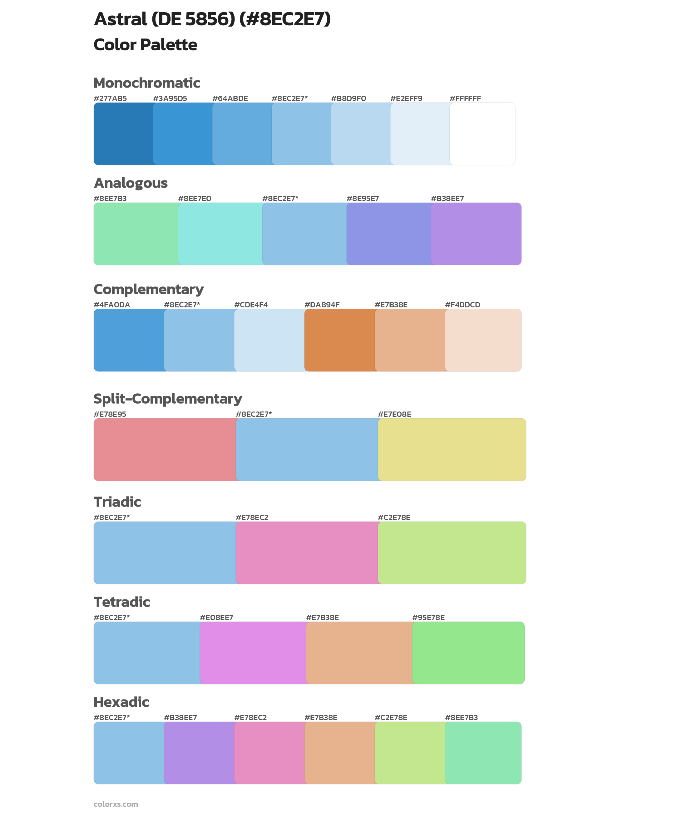 Astral (DE 5856) Color Scheme Palettes