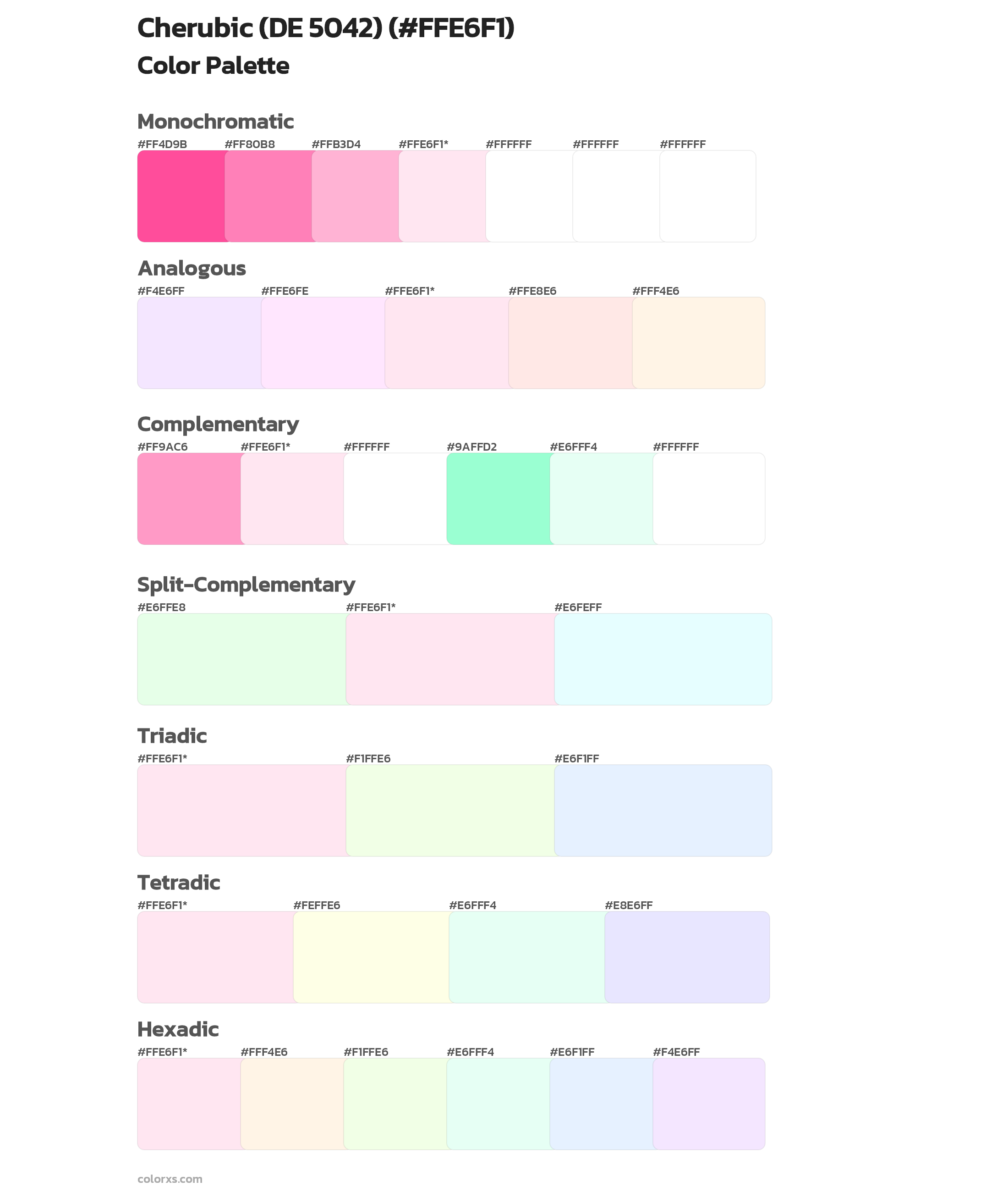 Cherubic (DE 5042) Color Scheme Palettes