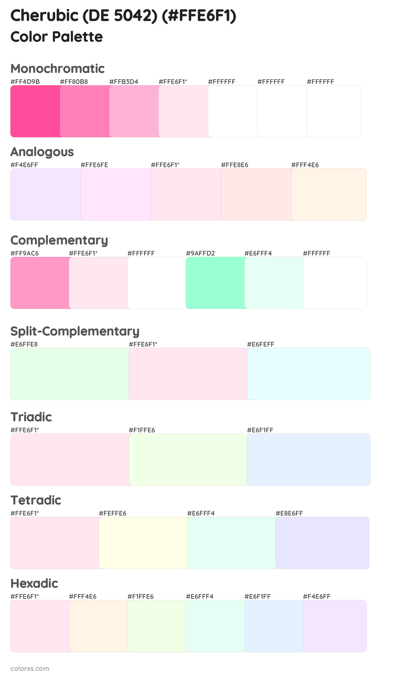 Cherubic (DE 5042) Color Scheme Palettes