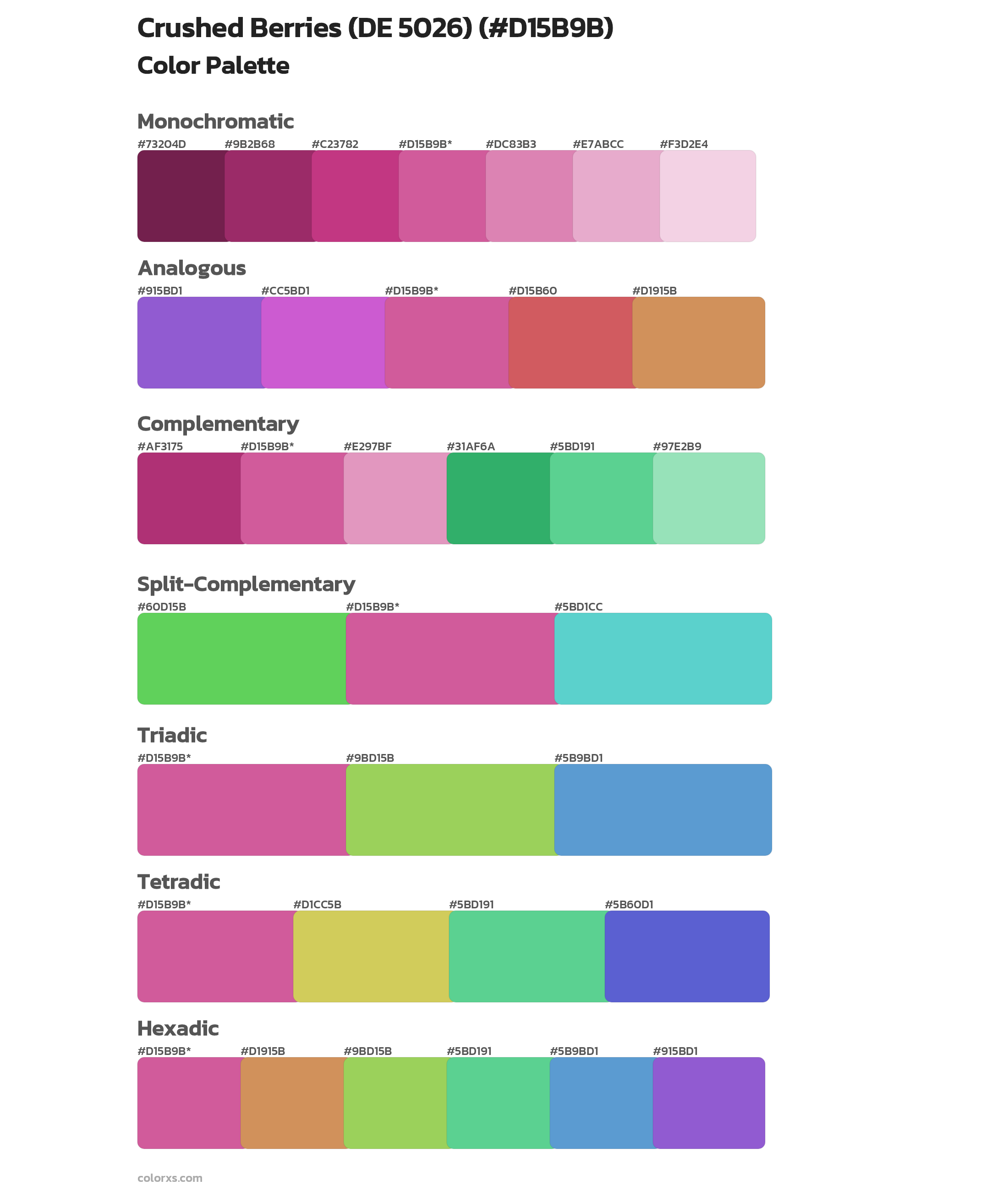 Crushed Berries (DE 5026) Color Scheme Palettes