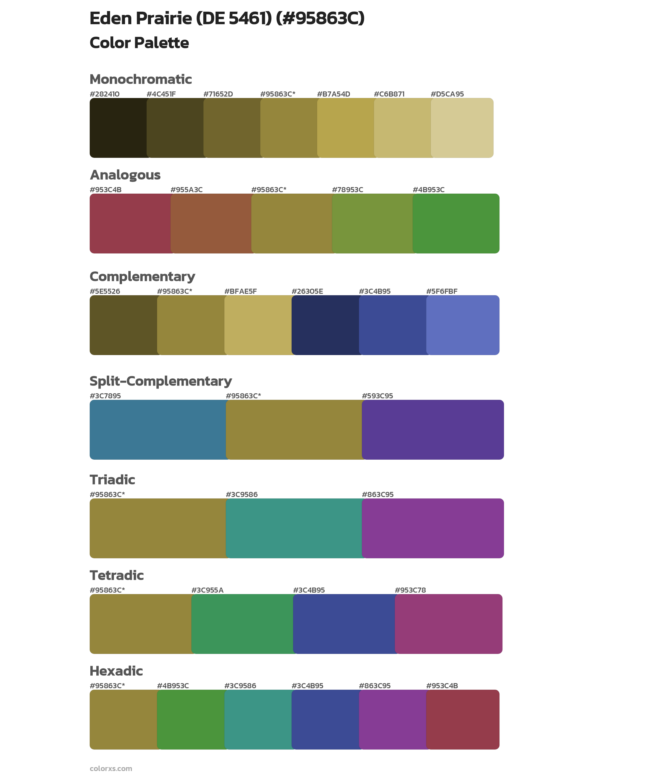 Eden Prairie (DE 5461) Color Scheme Palettes
