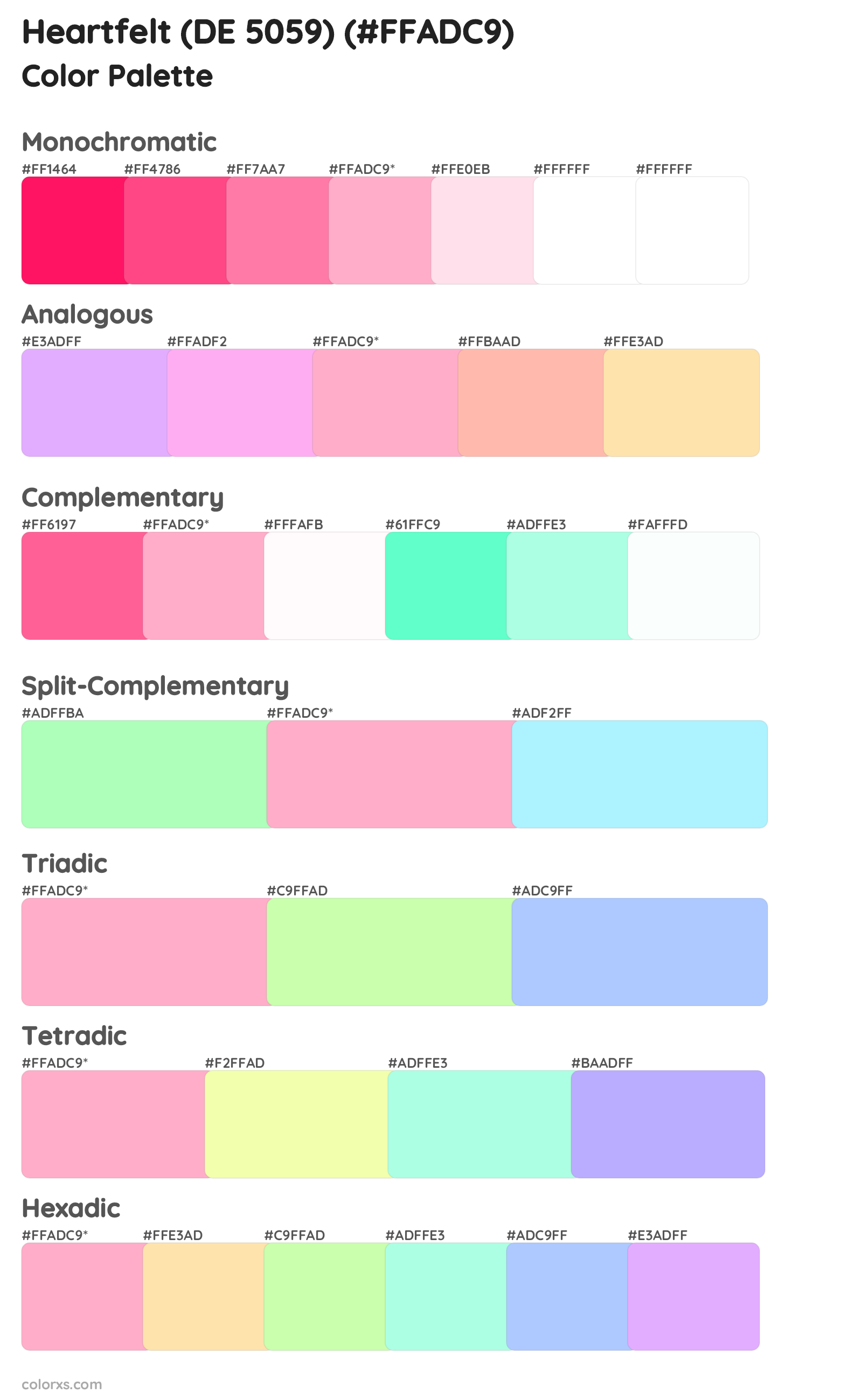 Heartfelt (DE 5059) Color Scheme Palettes