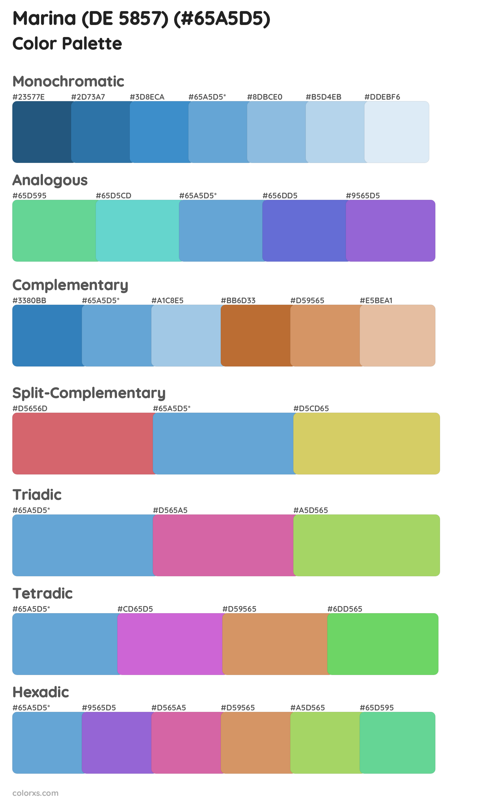 Marina (DE 5857) Color Scheme Palettes
