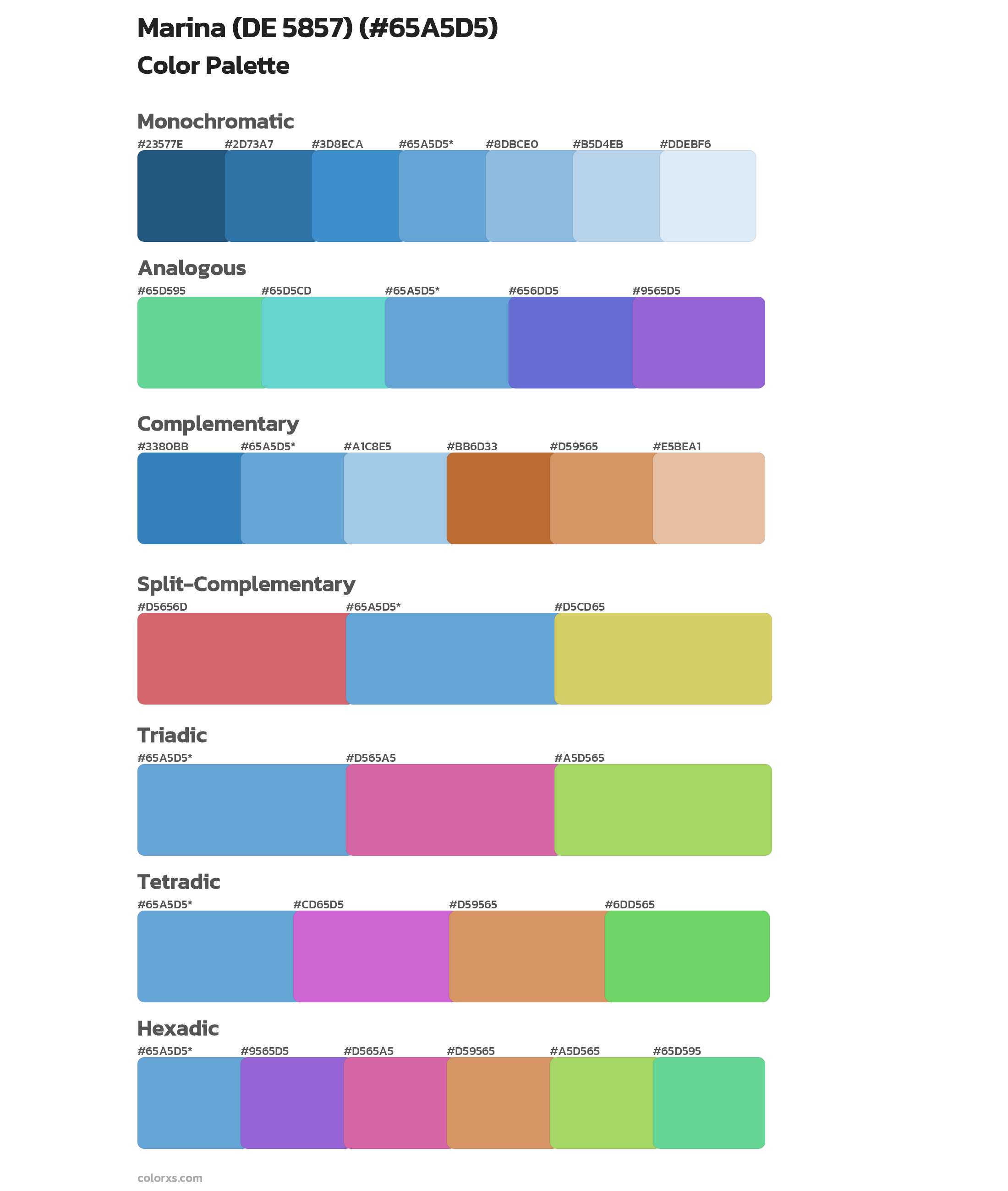 Marina (DE 5857) Color Scheme Palettes