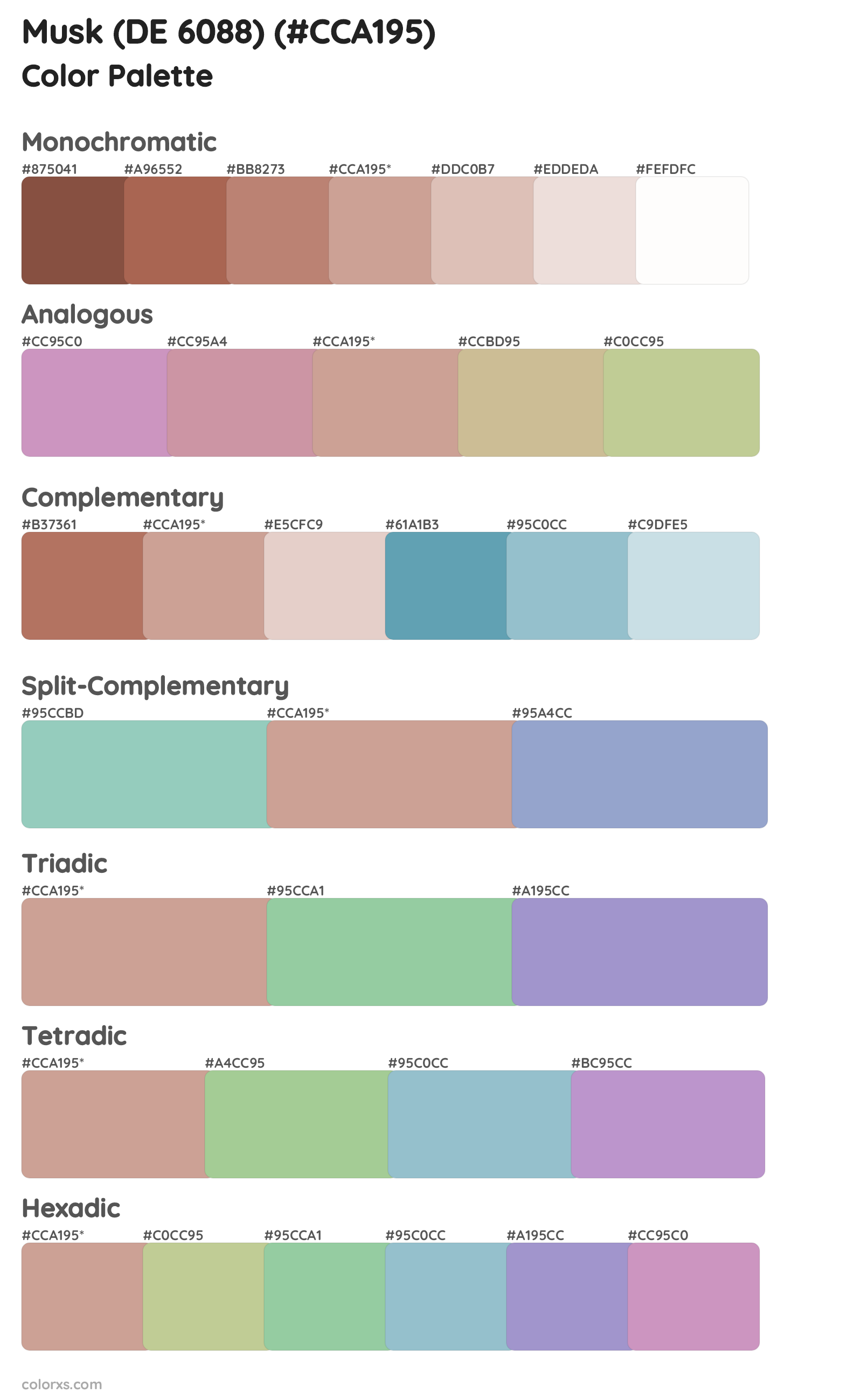 Musk (DE 6088) Color Scheme Palettes