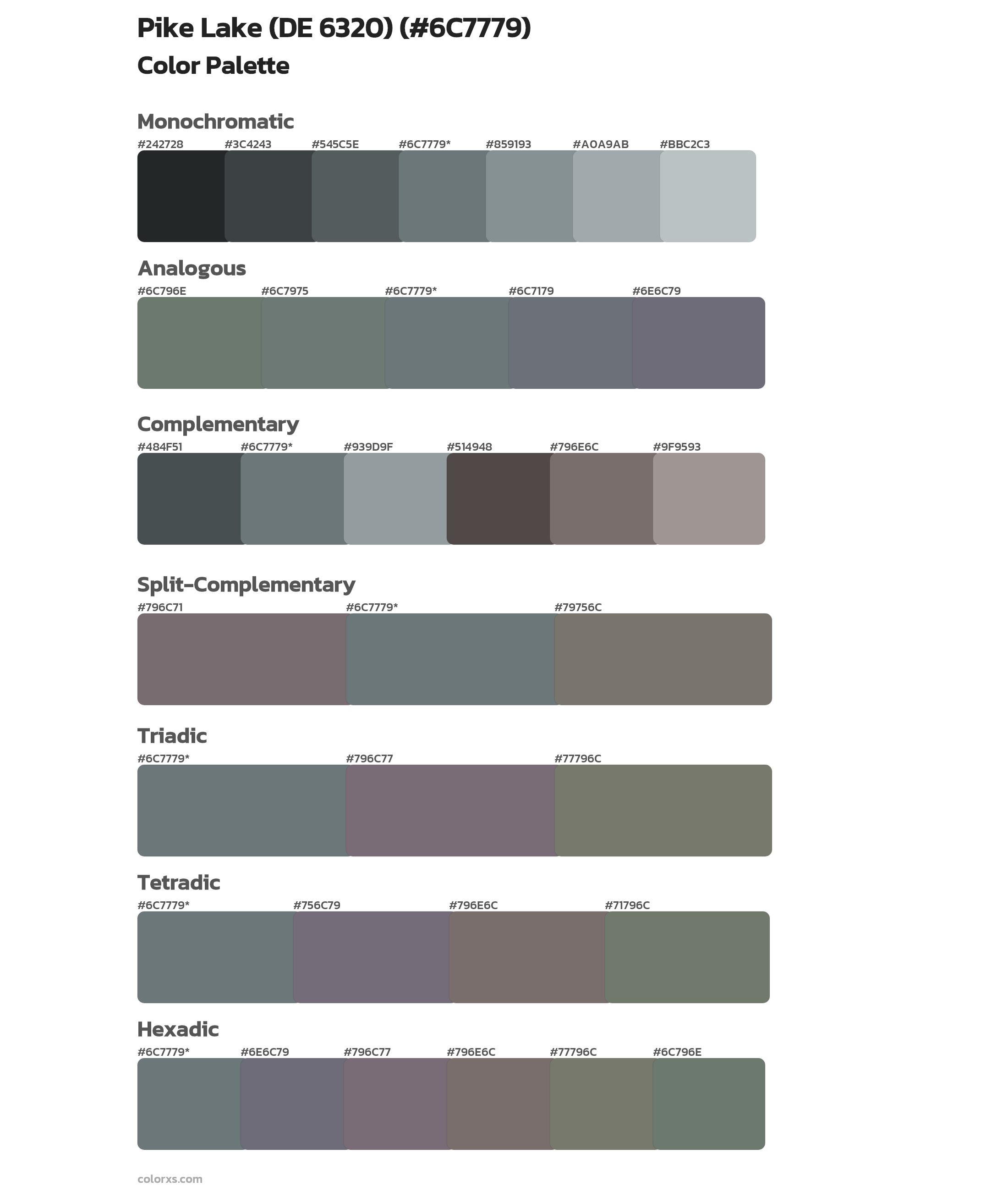 Pike Lake (DE 6320) Color Scheme Palettes