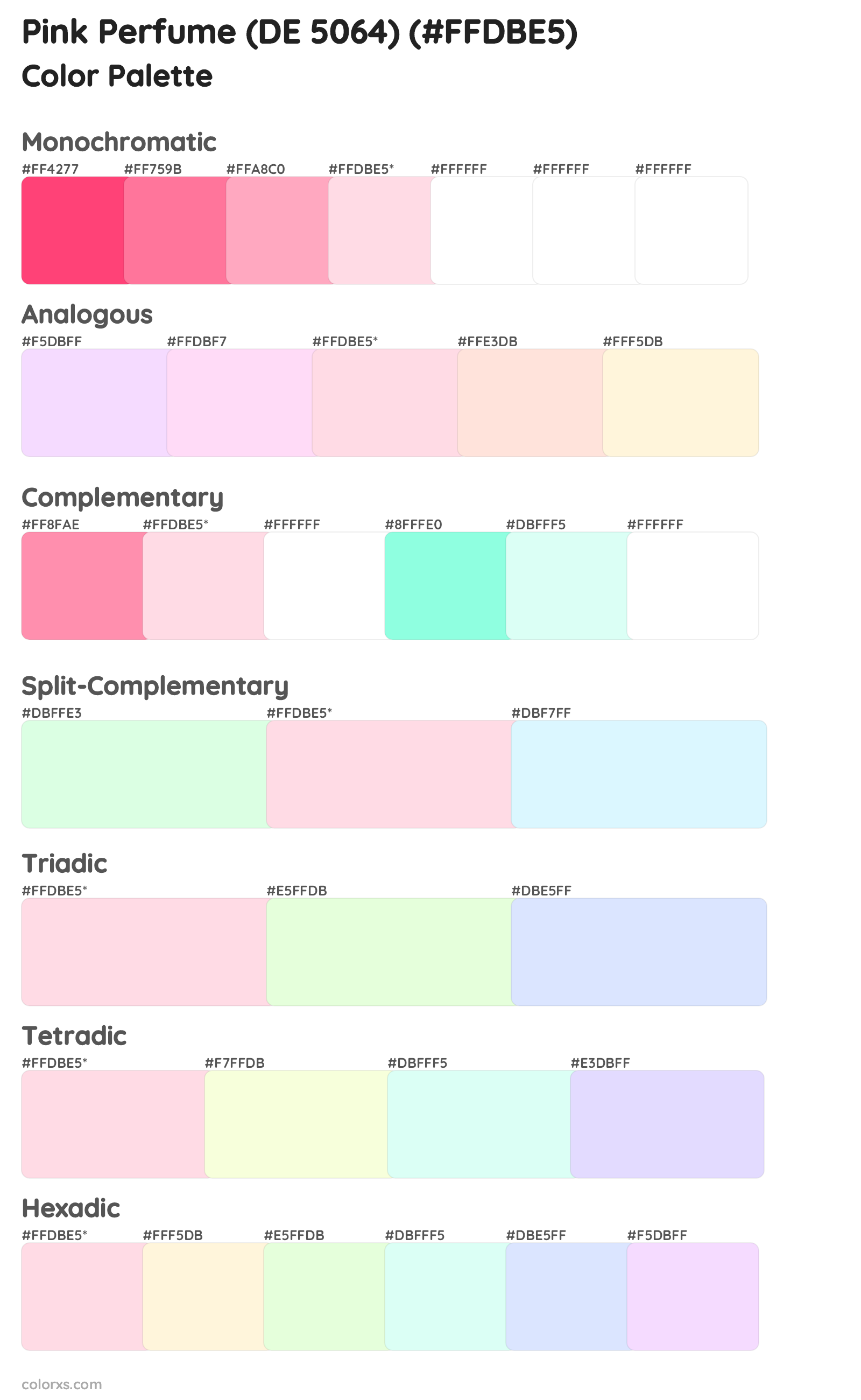 Pink Perfume (DE 5064) Color Scheme Palettes