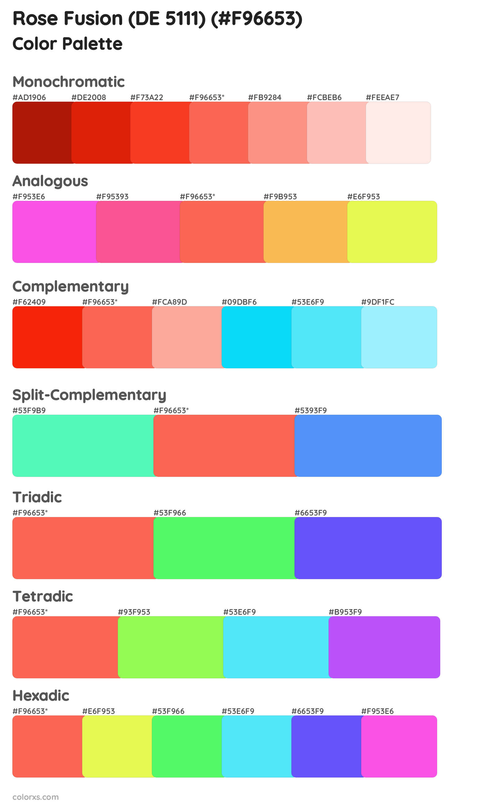 Rose Fusion (DE 5111) Color Scheme Palettes