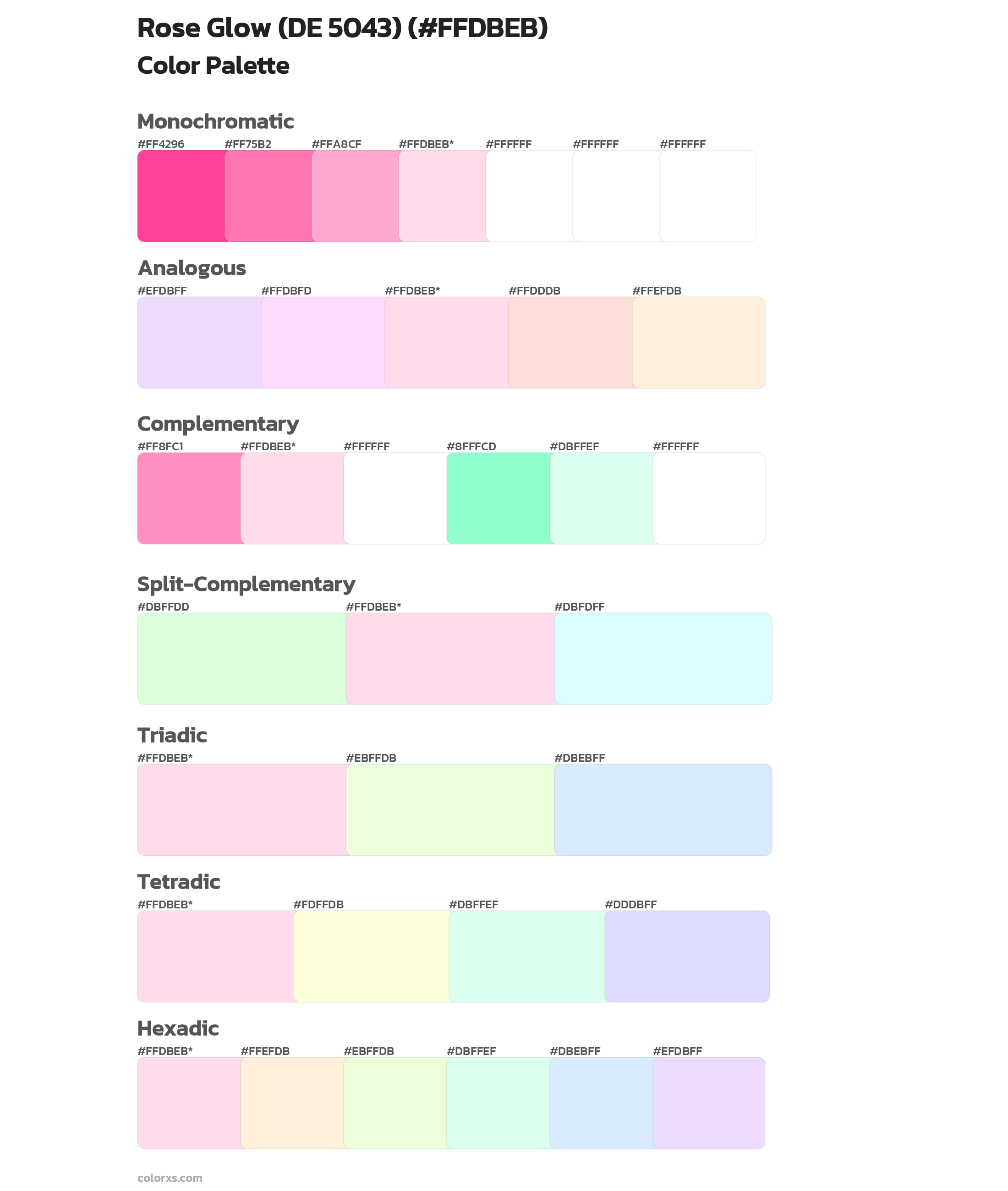 Rose Glow (DE 5043) Color Scheme Palettes