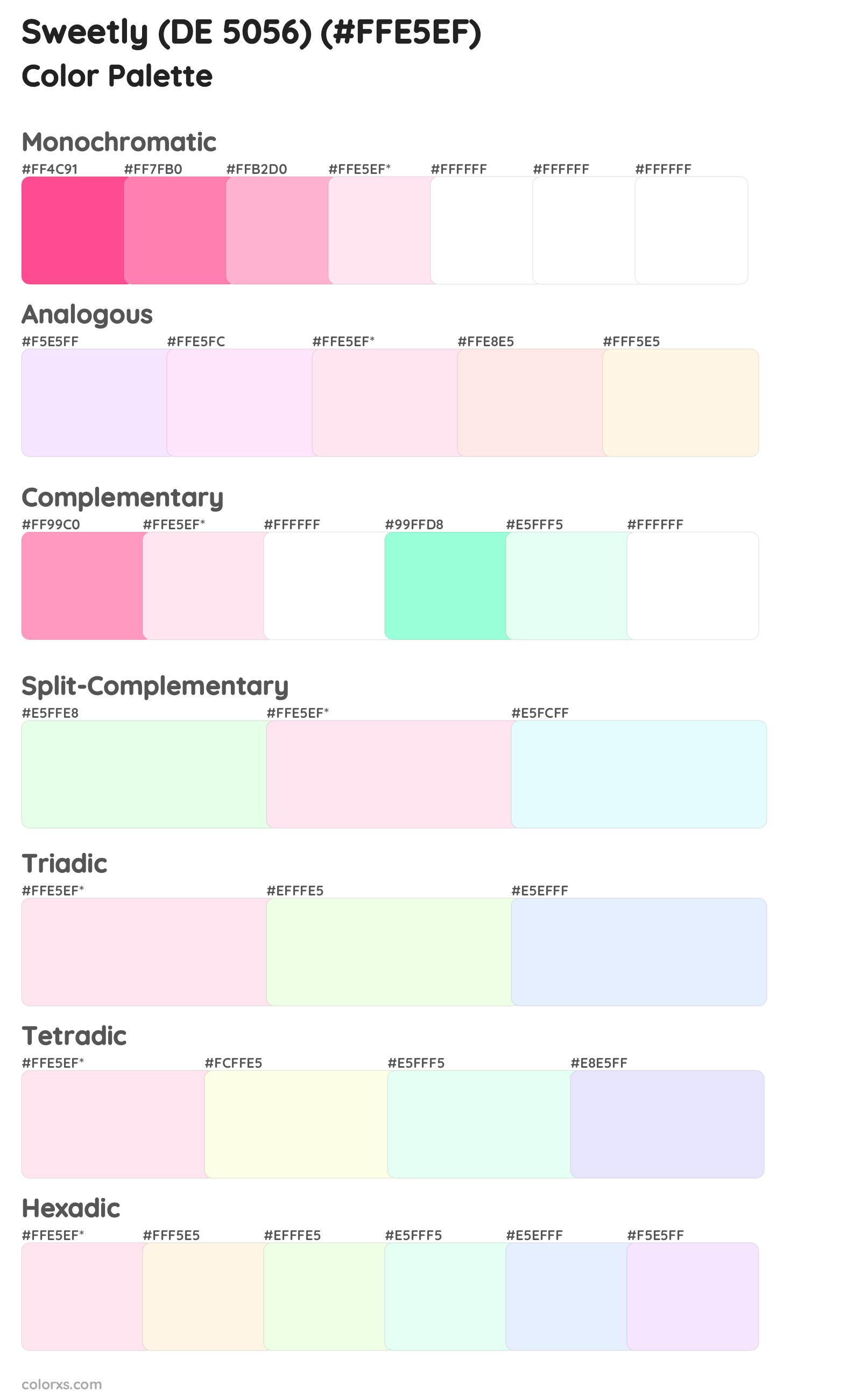 Sweetly (DE 5056) Color Scheme Palettes