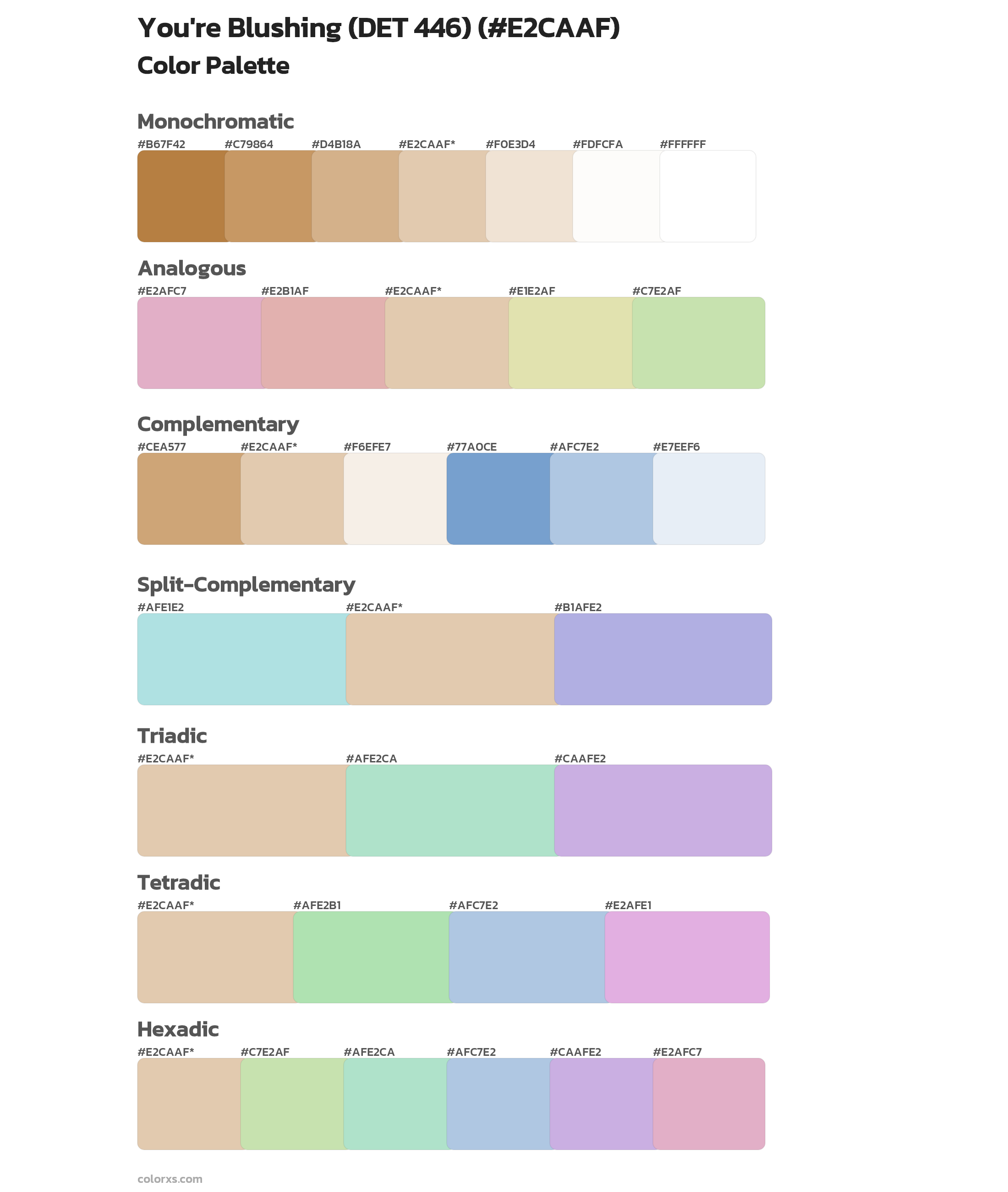 You're Blushing (DET 446) Color Scheme Palettes