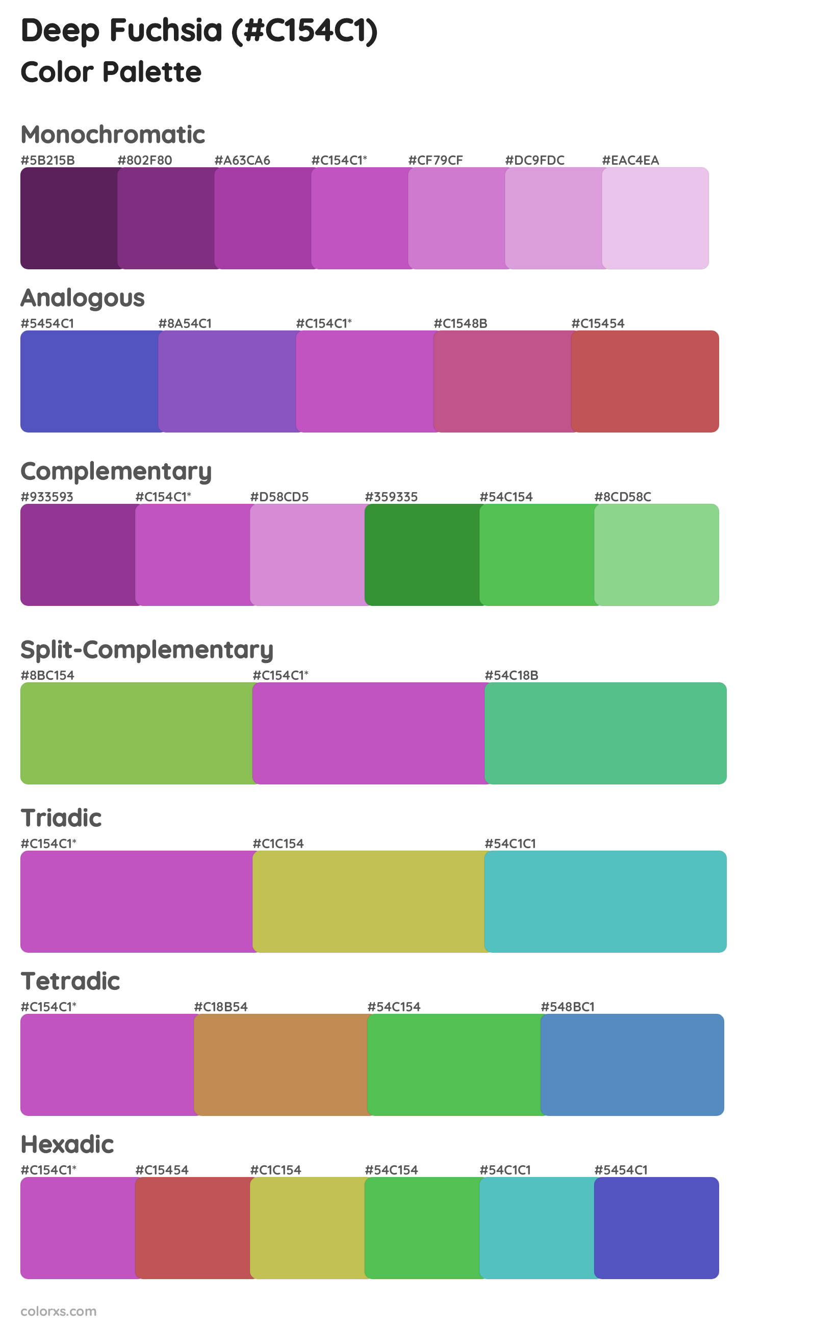 Deep Fuchsia Color Scheme Palettes