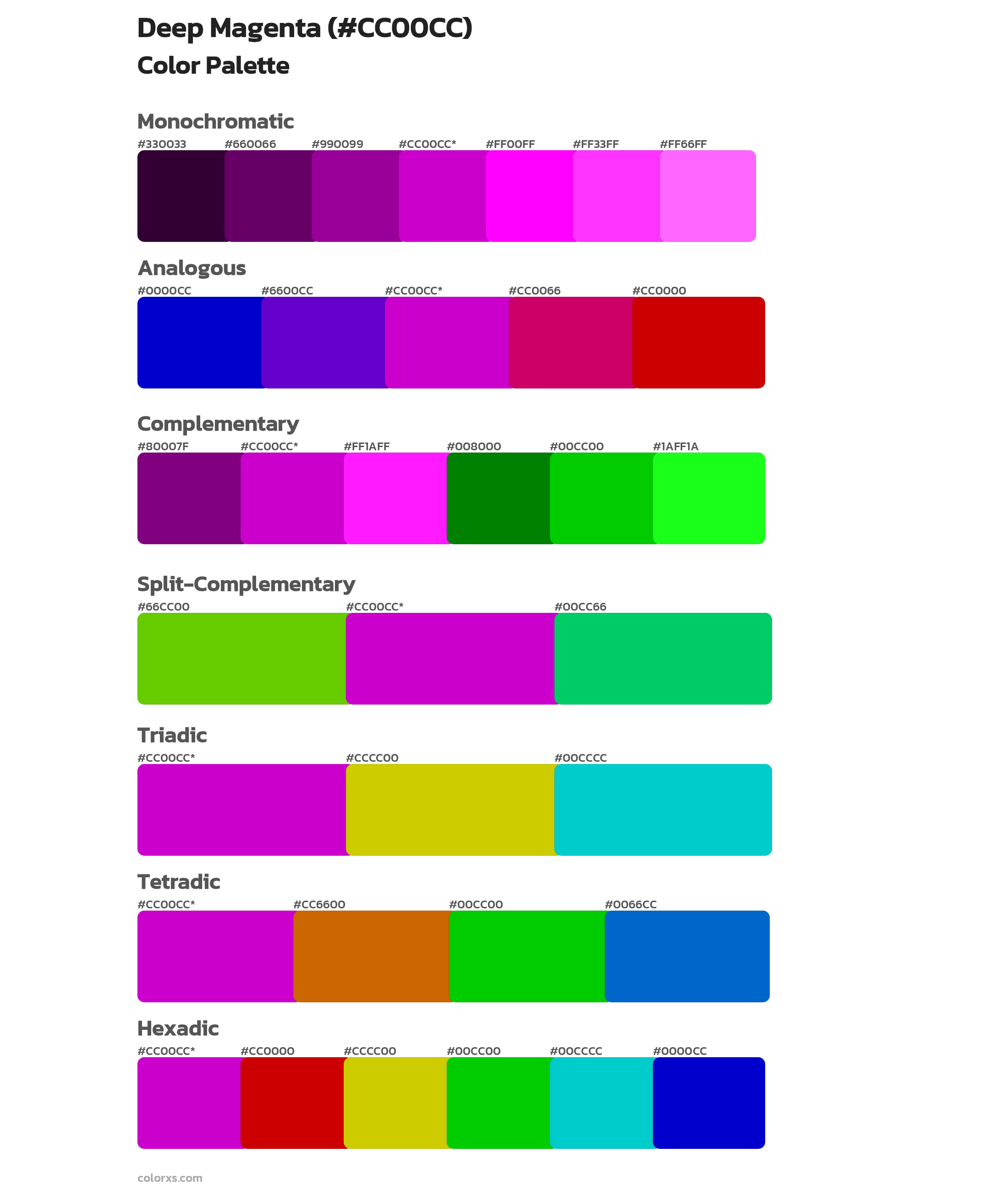 Deep Magenta Color Scheme Palettes