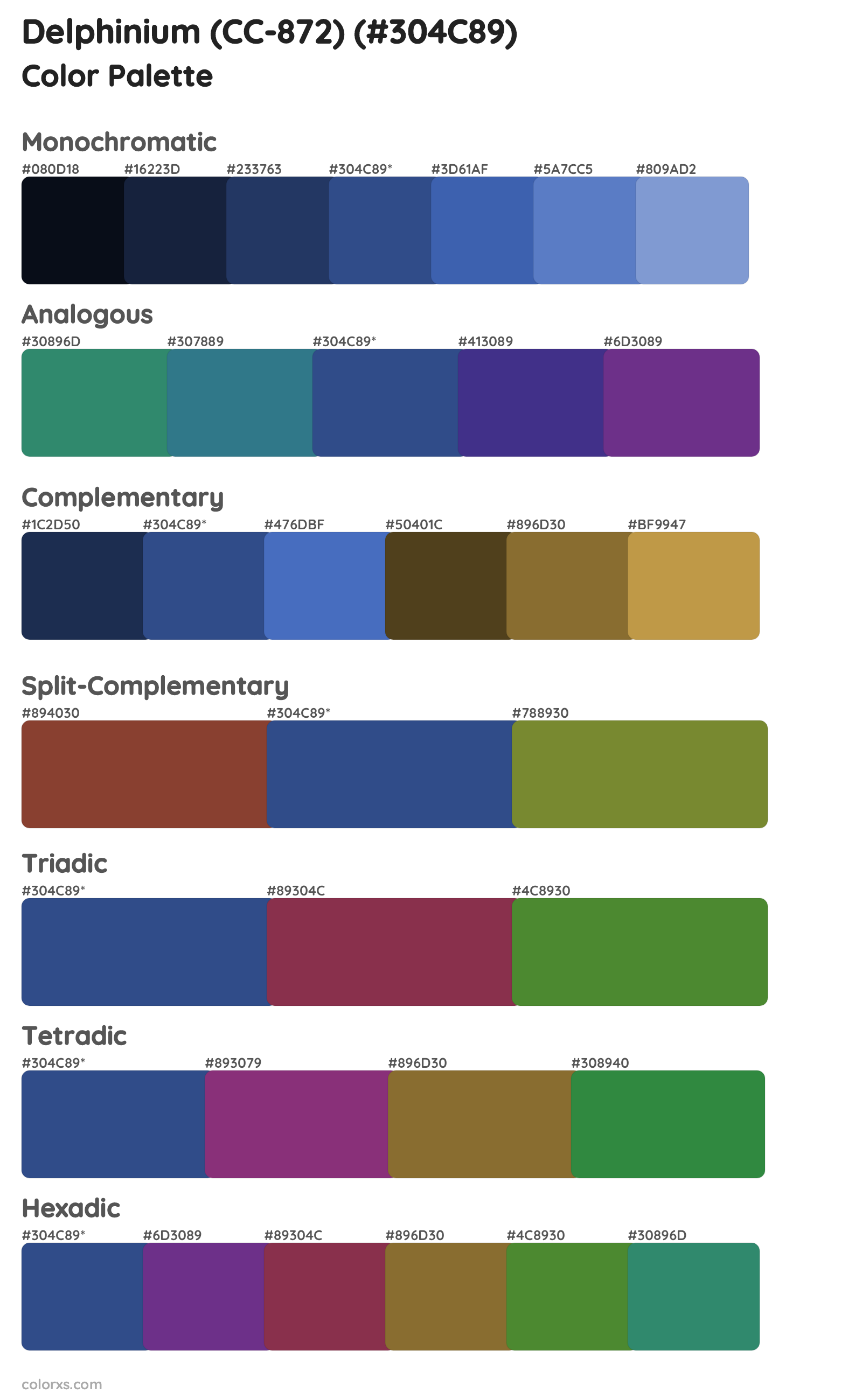 Delphinium (CC-872) Color Scheme Palettes