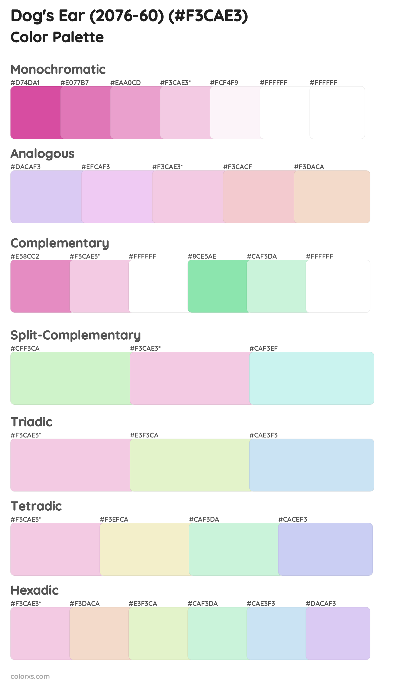 Dog's Ear (2076-60) Color Scheme Palettes