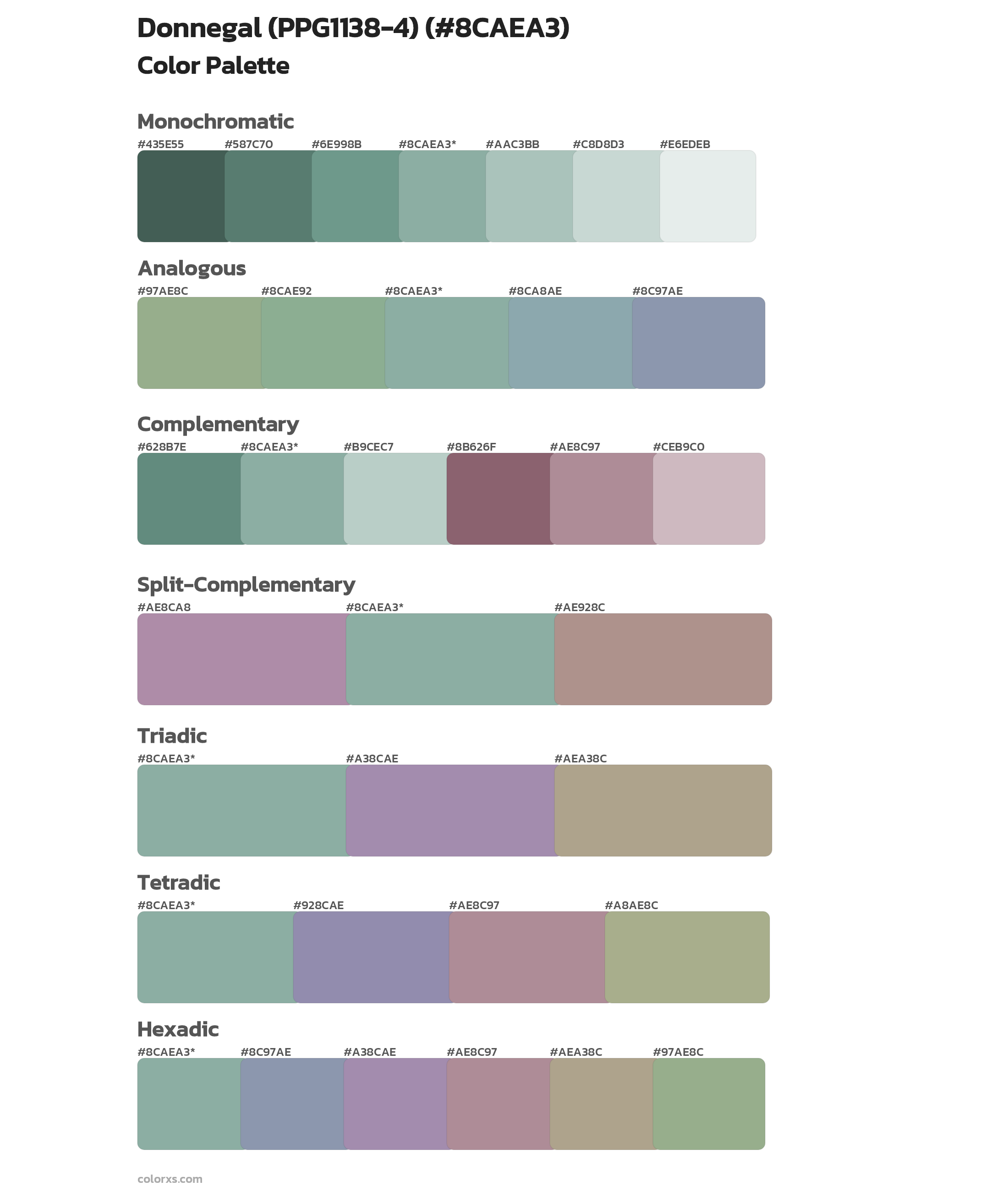 Donnegal (PPG1138-4) Color Scheme Palettes