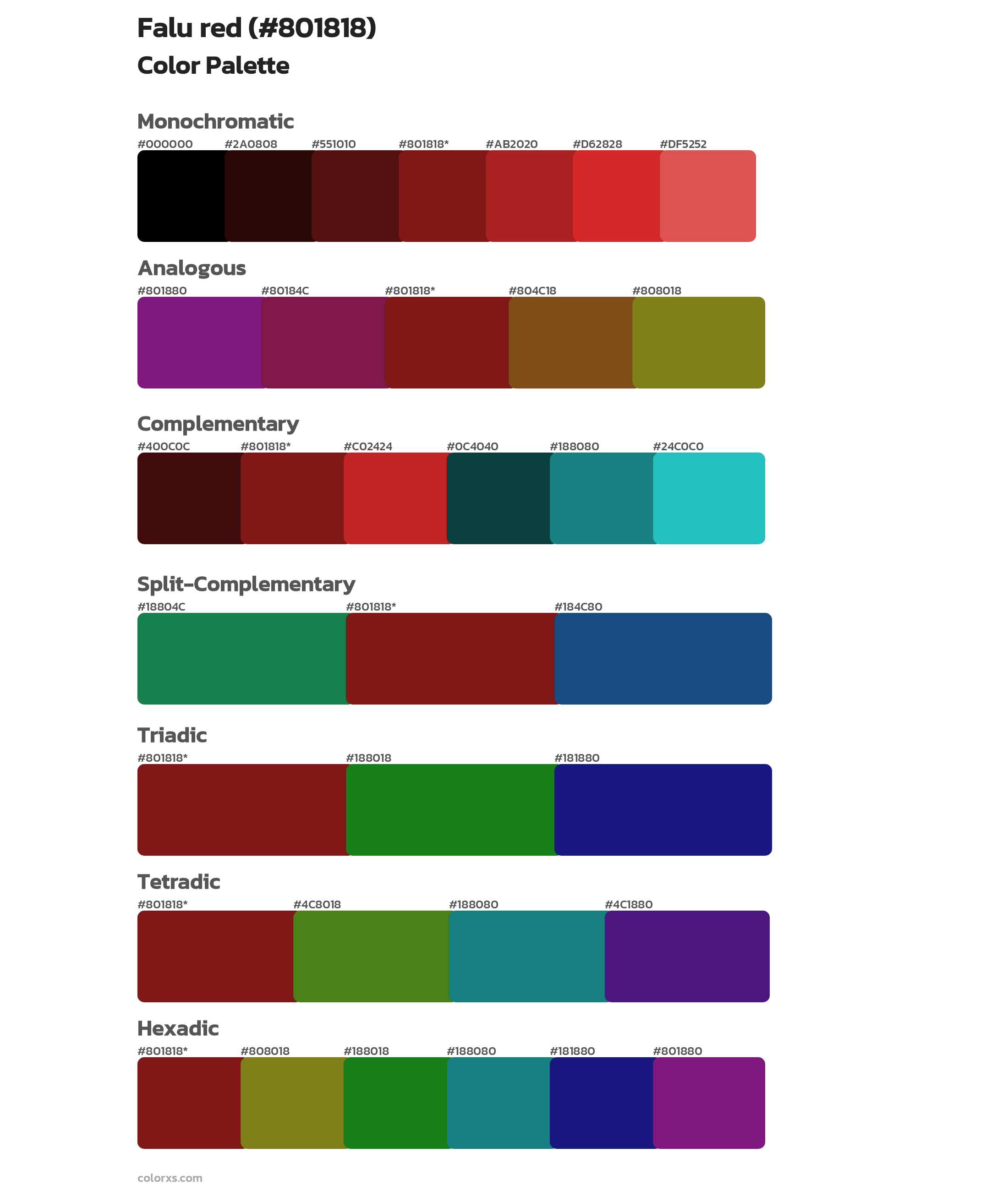 Falu red Color Scheme Palettes