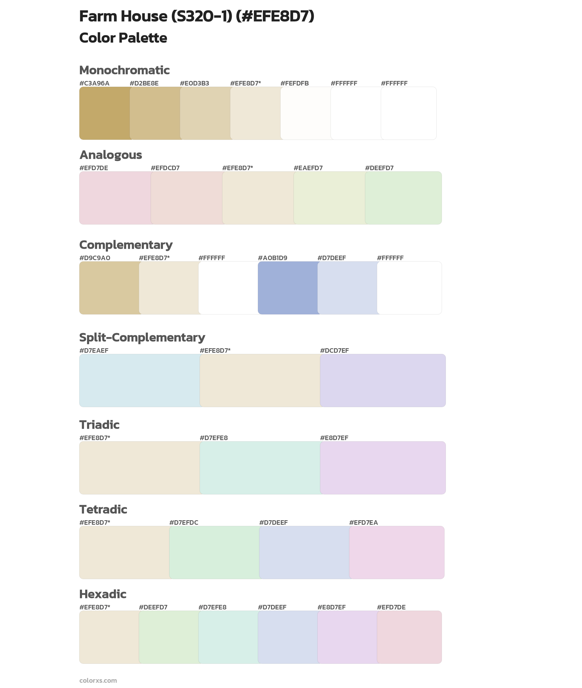 Farm House (S320-1) Color Scheme Palettes