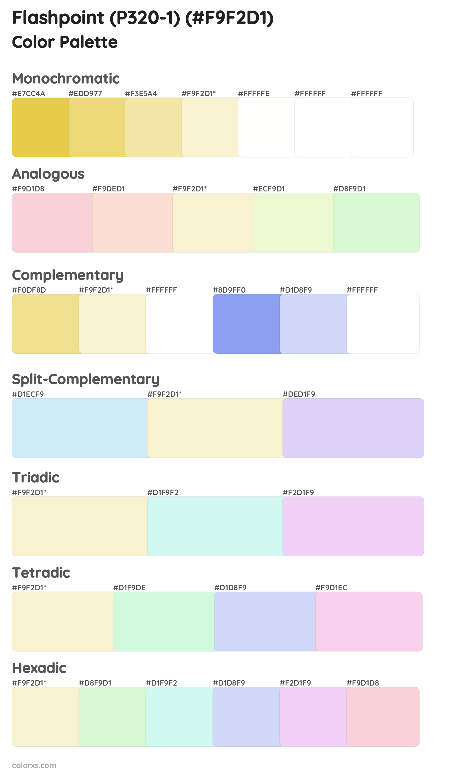 Flashpoint (P320-1) Color Scheme Palettes