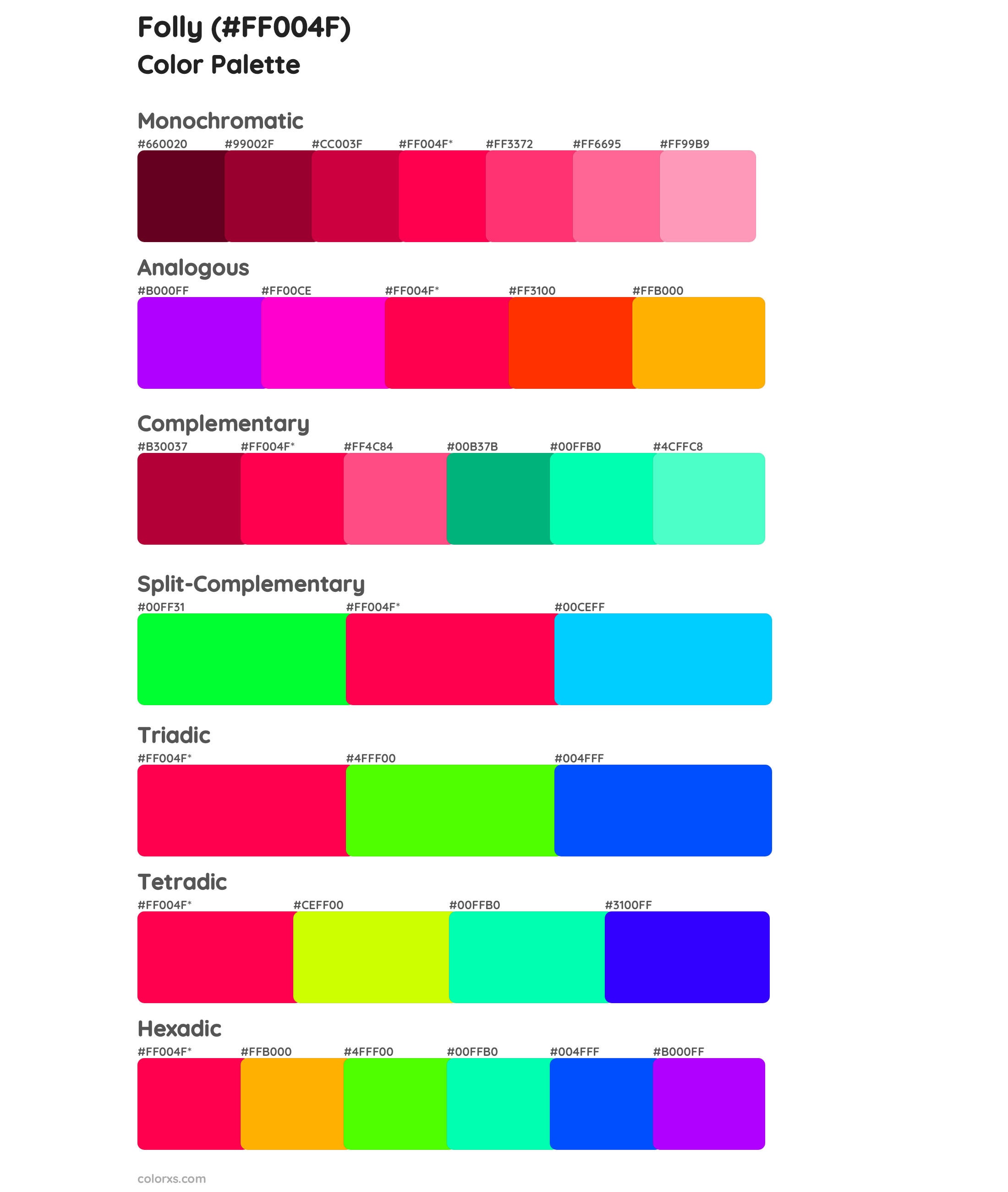 Folly Color Scheme Palettes