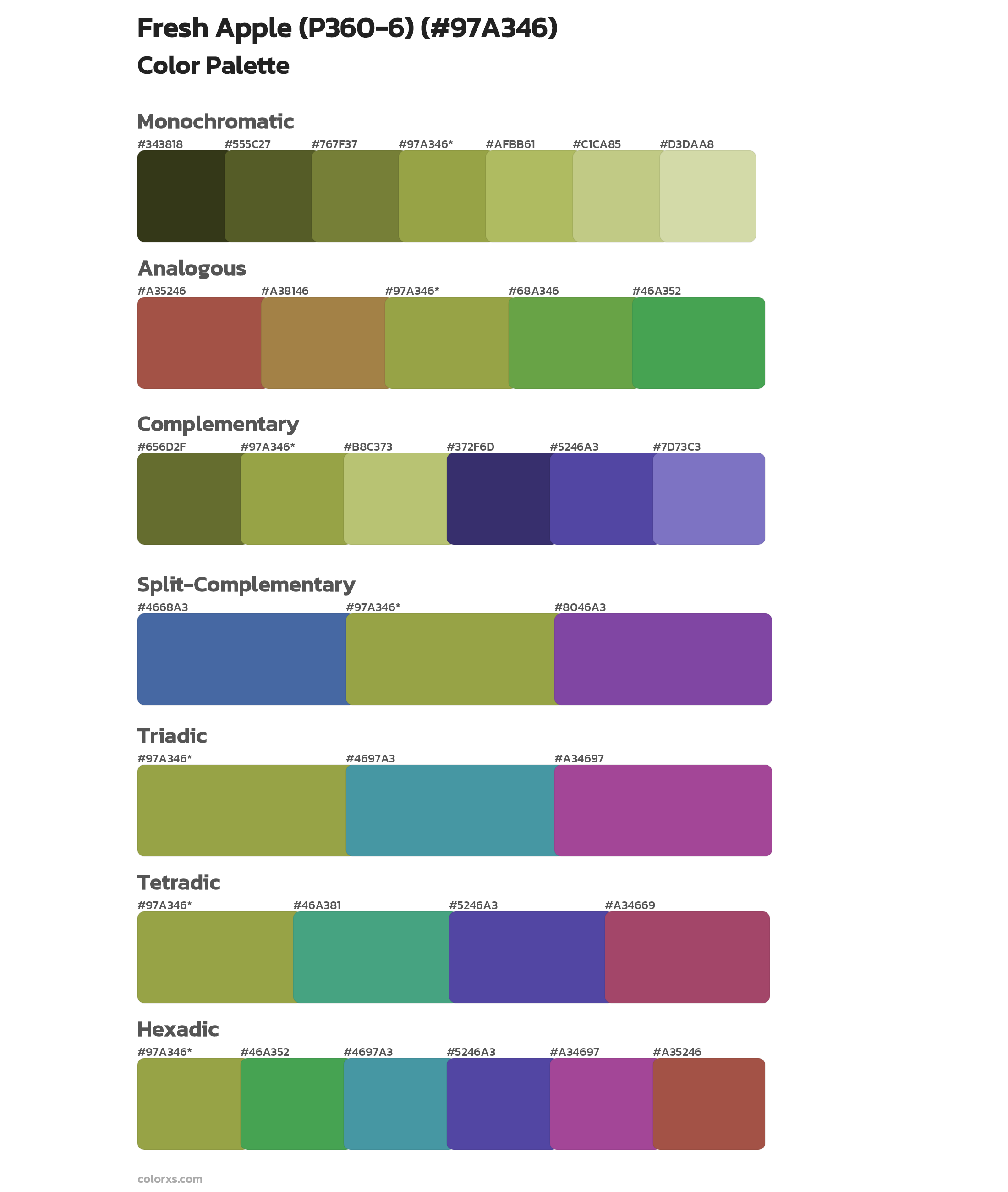 Fresh Apple (P360-6) Color Scheme Palettes