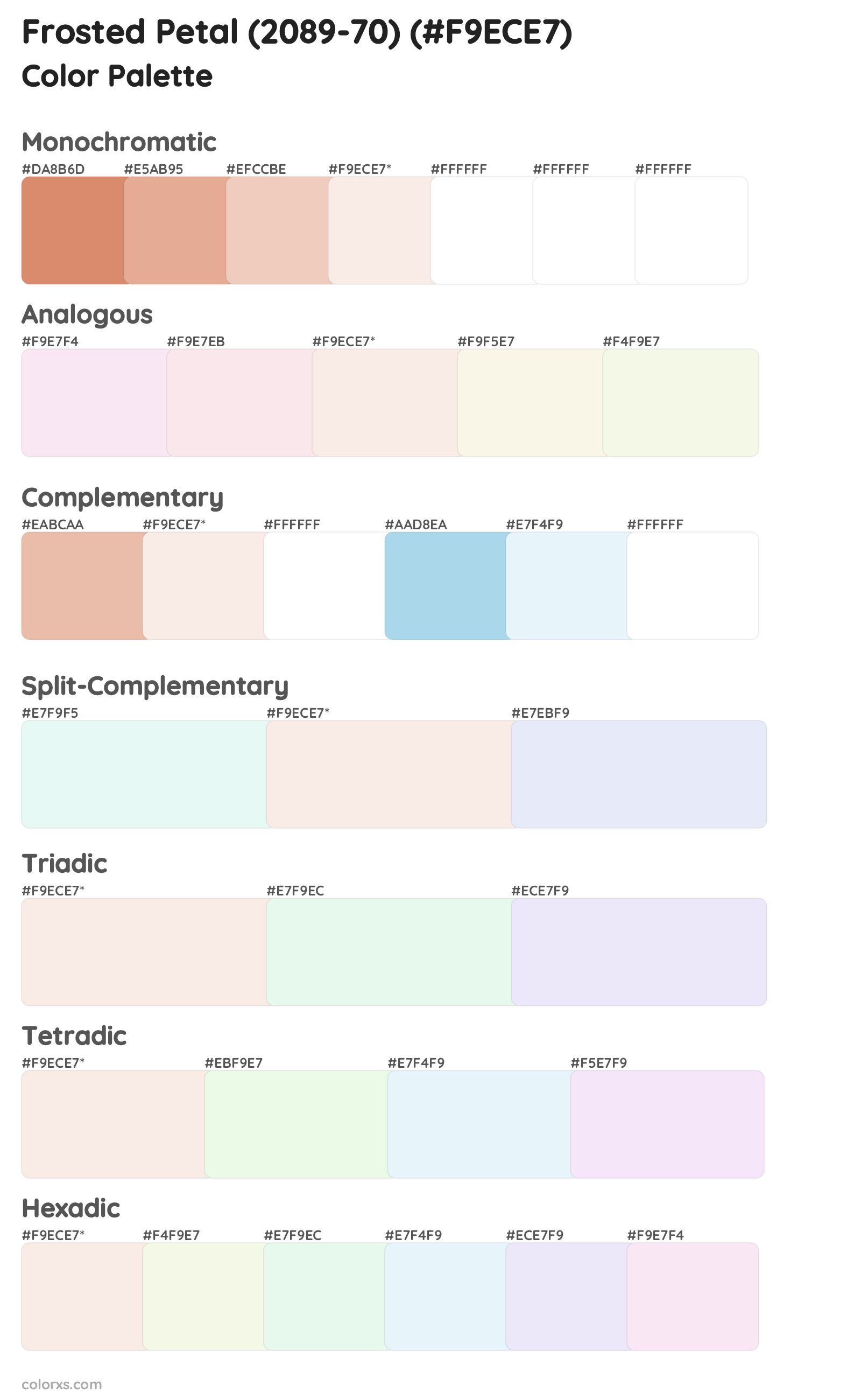 Frosted Petal (2089-70) Color Scheme Palettes