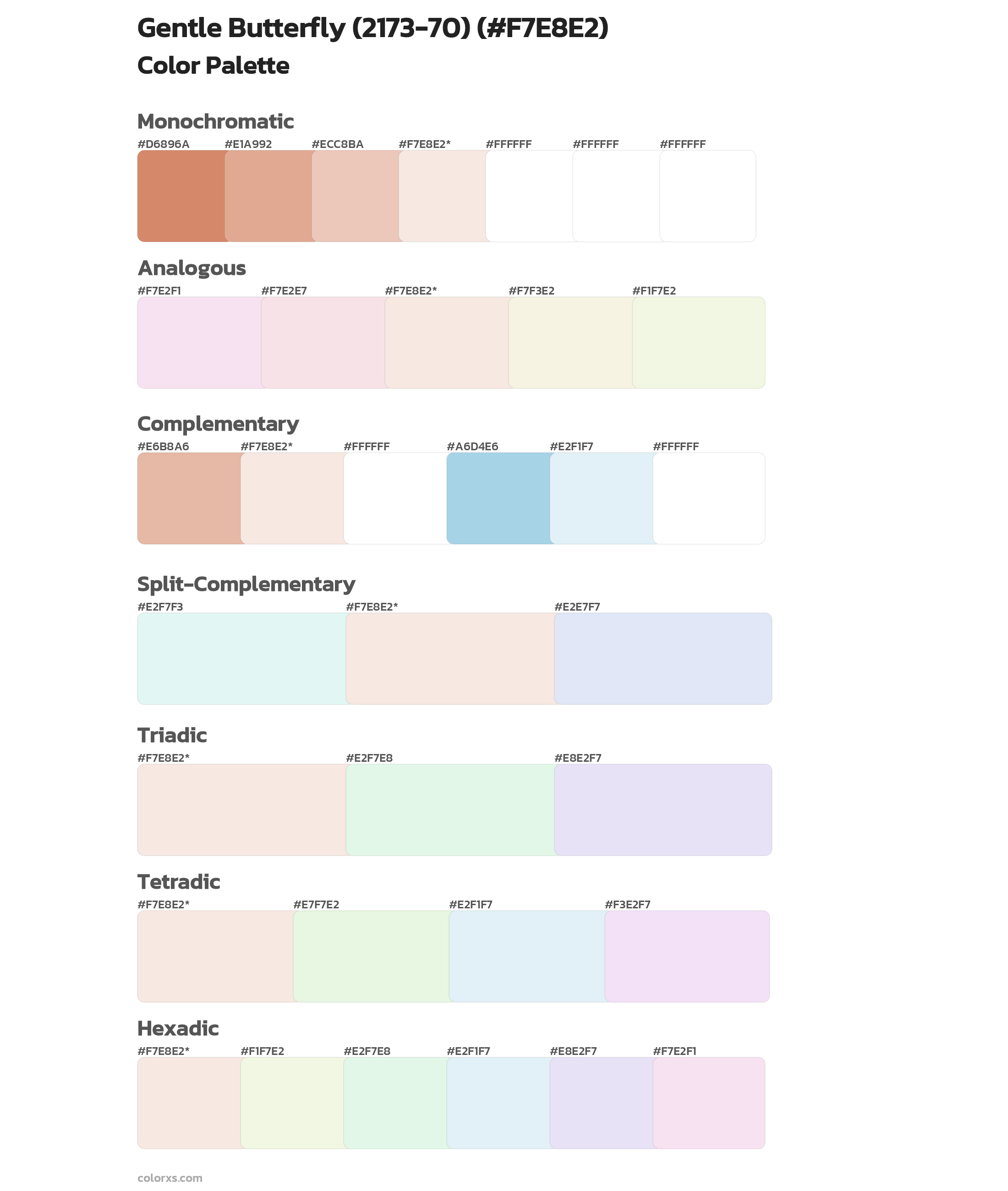 Gentle Butterfly (2173-70) Color Scheme Palettes