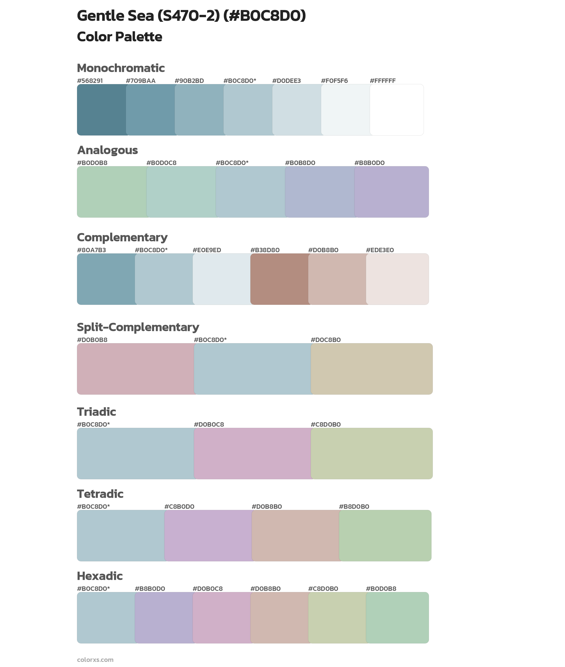 Gentle Sea (S470-2) Color Scheme Palettes