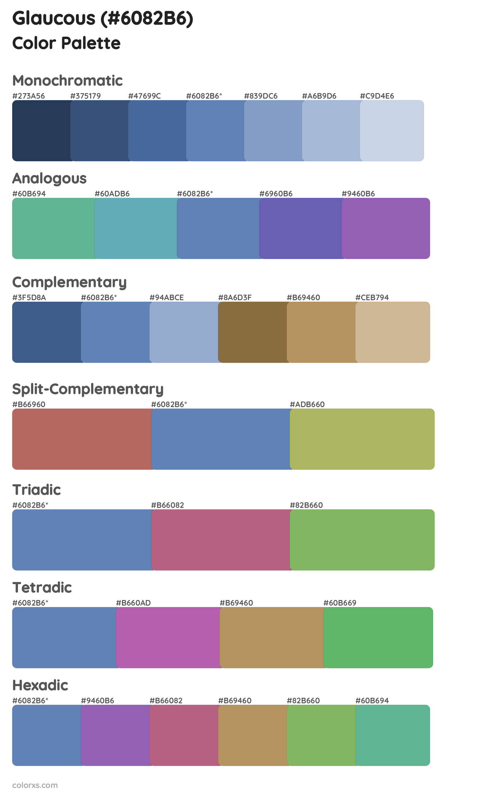 Glaucous Color Scheme Palettes