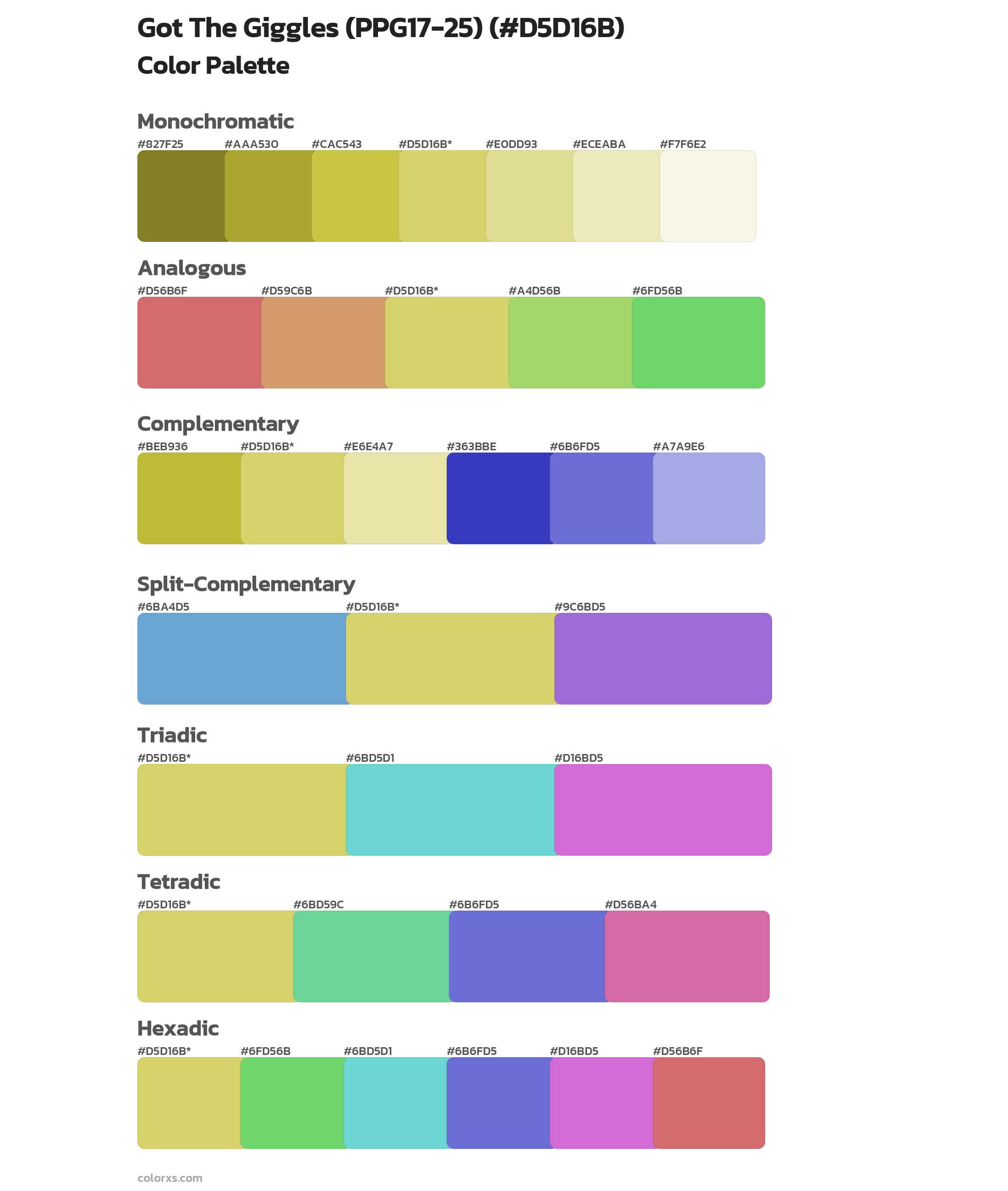 Got The Giggles (PPG17-25) Color Scheme Palettes