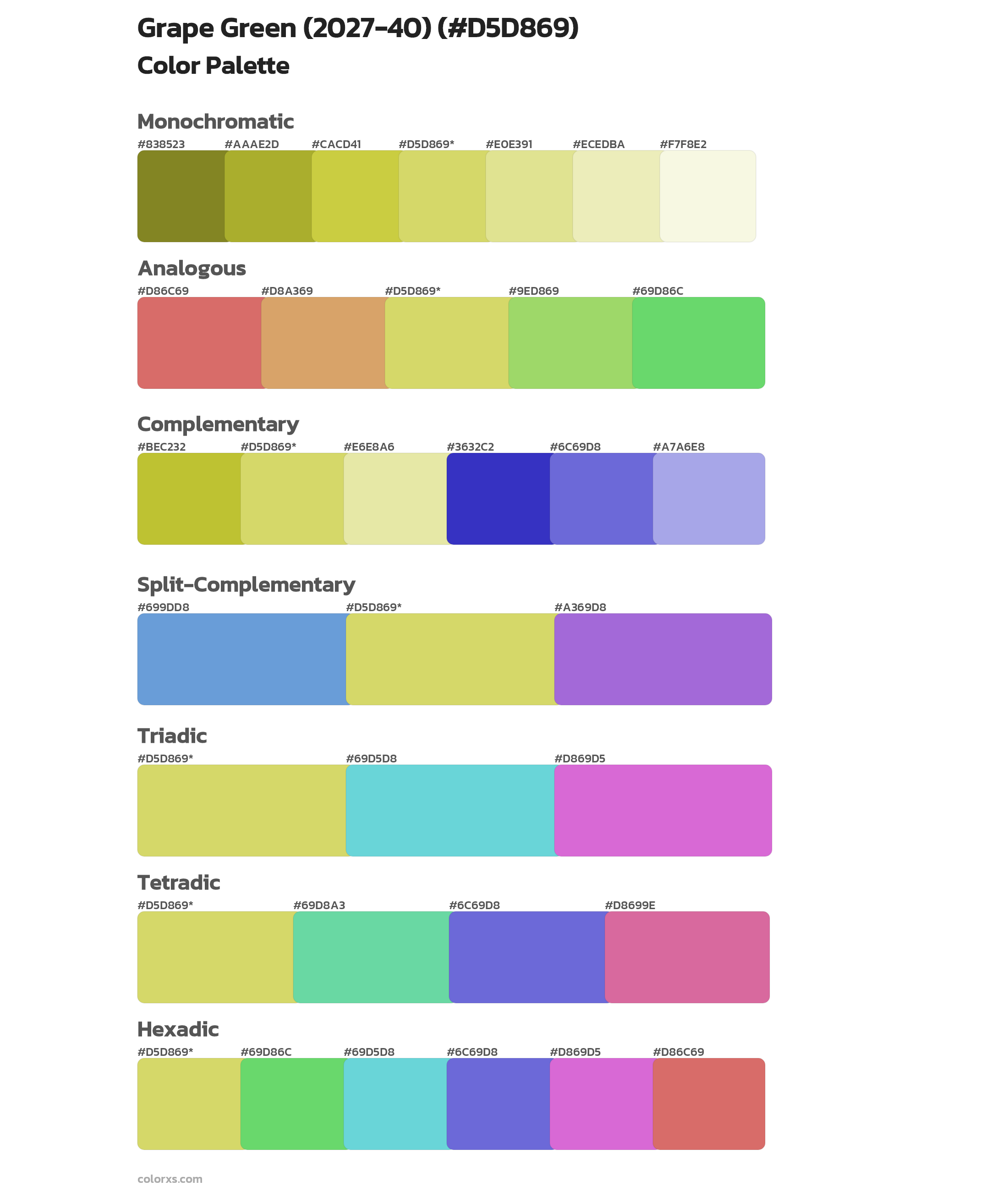 Grape Green (2027-40) Color Scheme Palettes