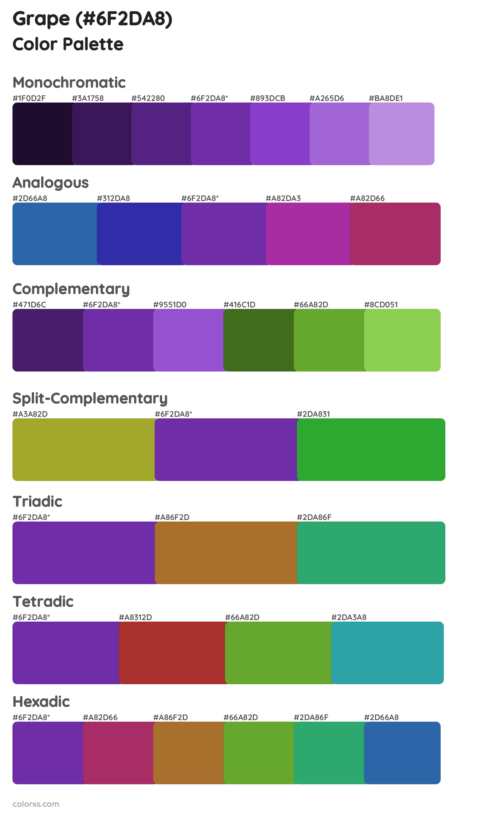 Grape Color Scheme Palettes