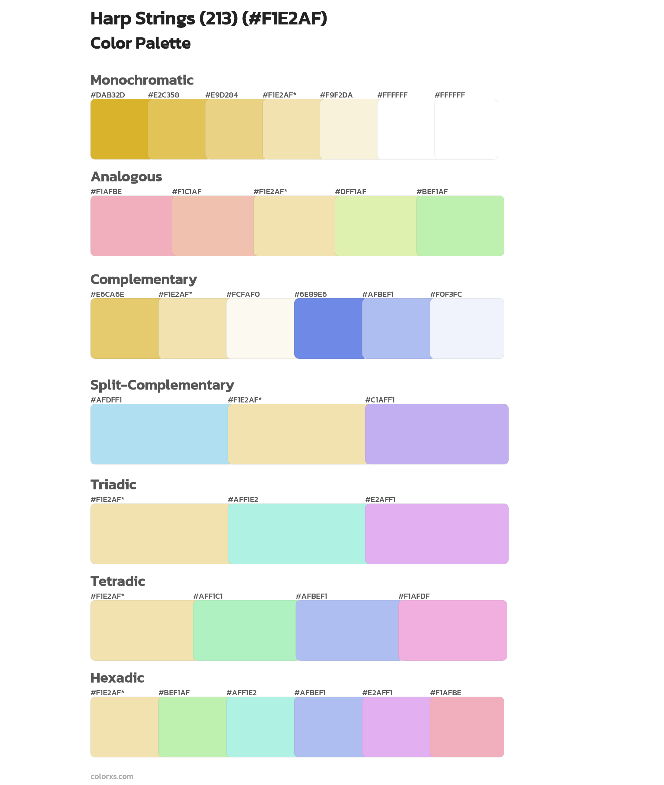 Harp Strings (213) Color Scheme Palettes